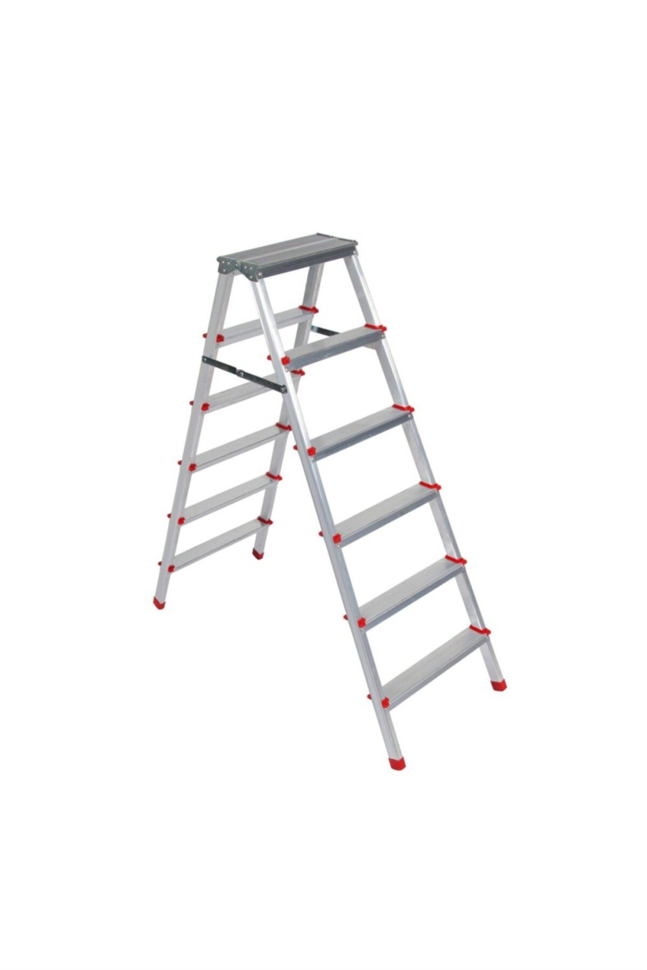 Asvera  Alüminyum 6+6 Çift Çıkışlı Merdiven – Kaymaz, Hafif, Ev & 