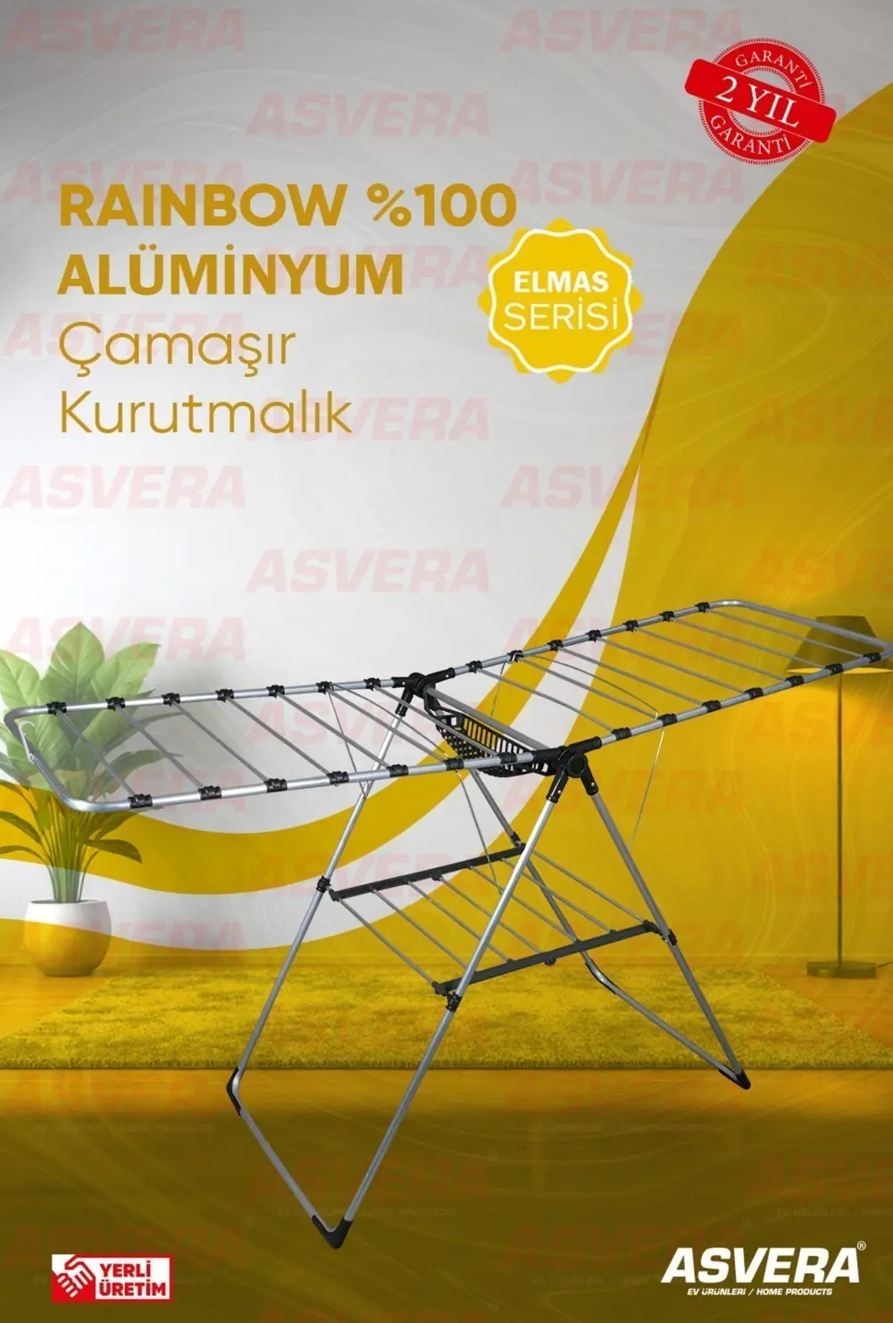 ASVERA RAİNBOW %100 ALÜMİNYUM ÇAMAŞIR KURUTMALIK