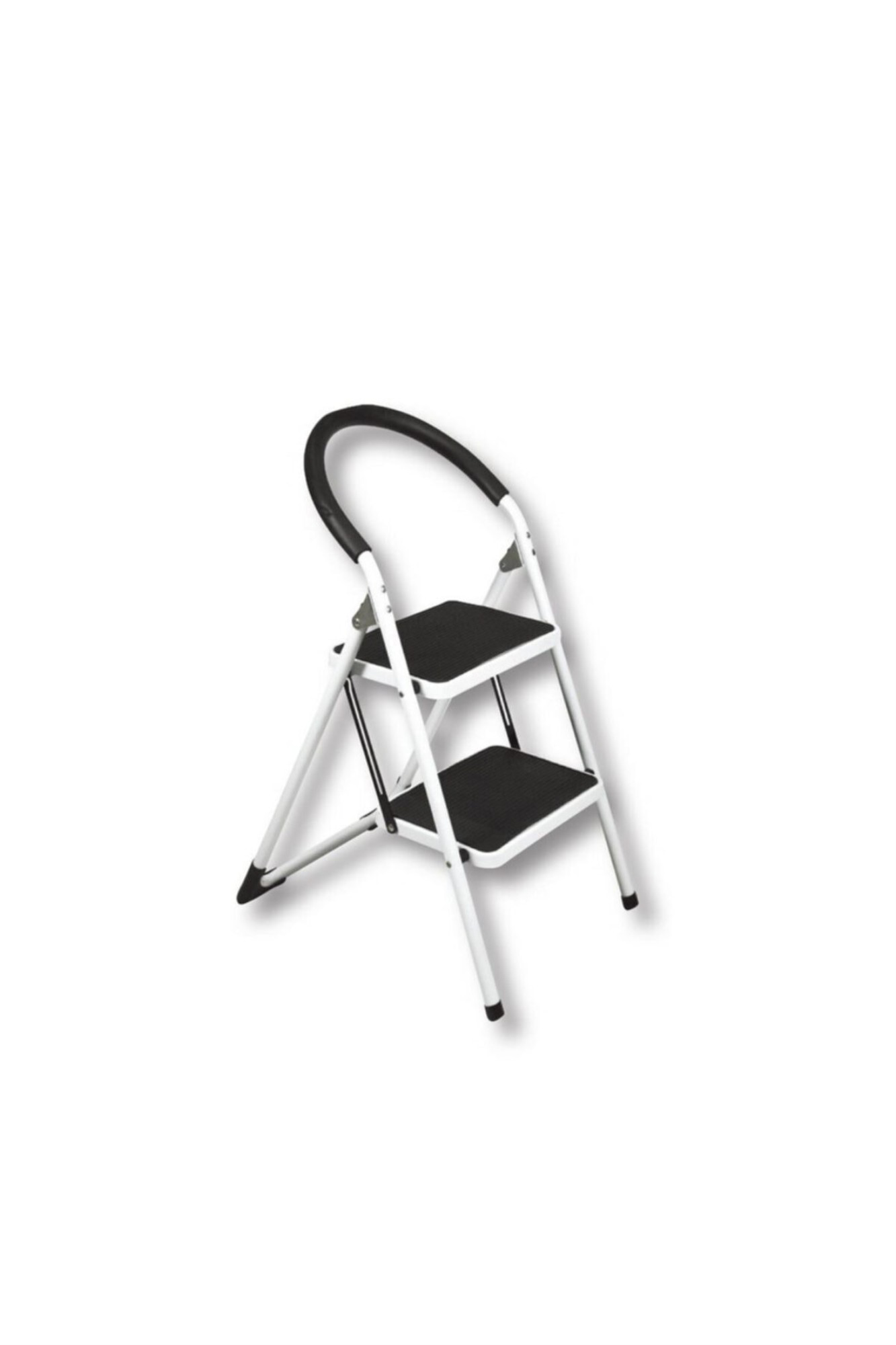 Asvera  Vertika 2’Li Ev Tipi Merdiven – Beyaz & Siyah Geniş Basama