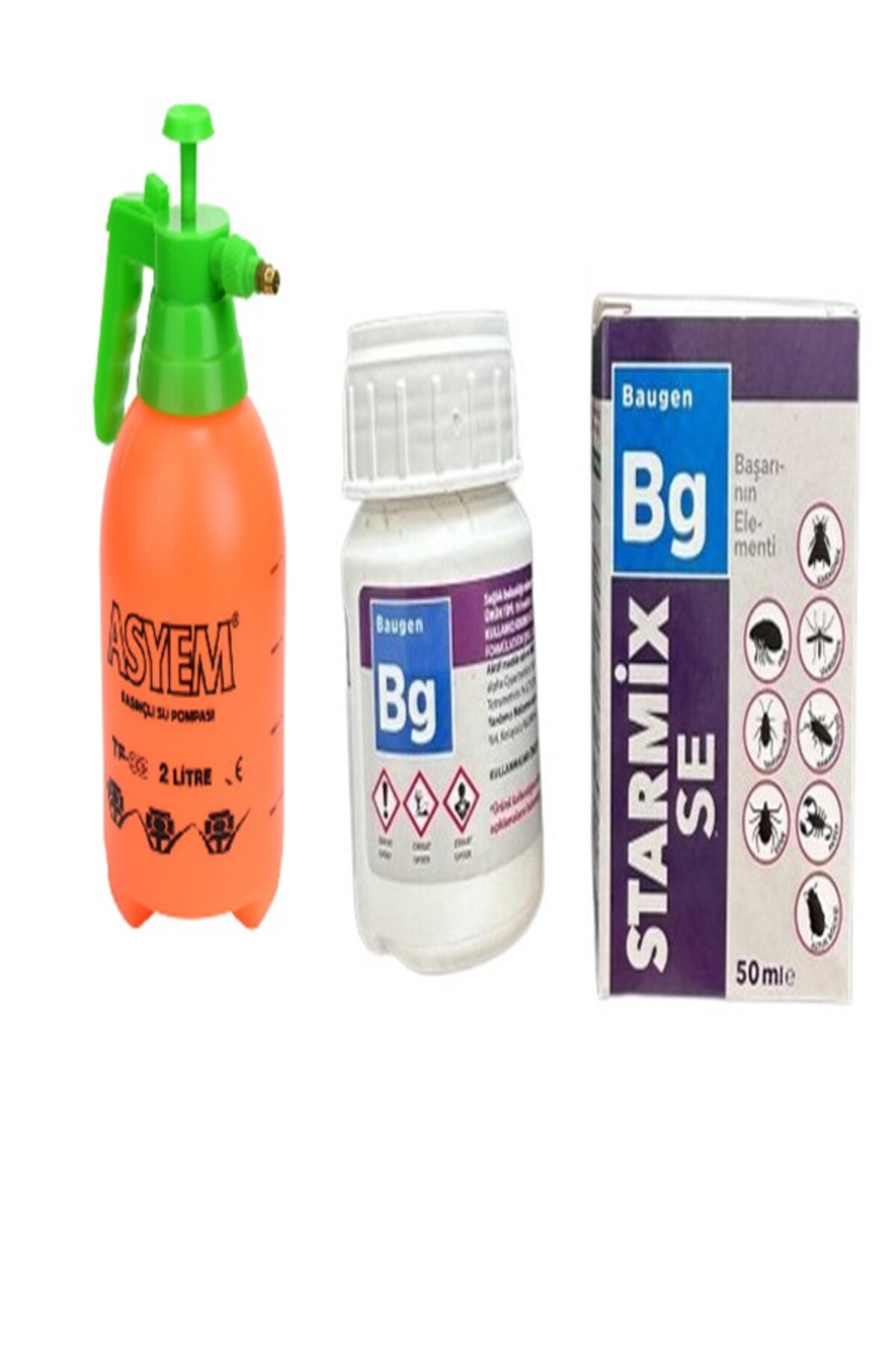Asyem Pompa 2 lt + Starmix 50 ml (Hamam Böçeği ,Tahta kurusu ,Pir