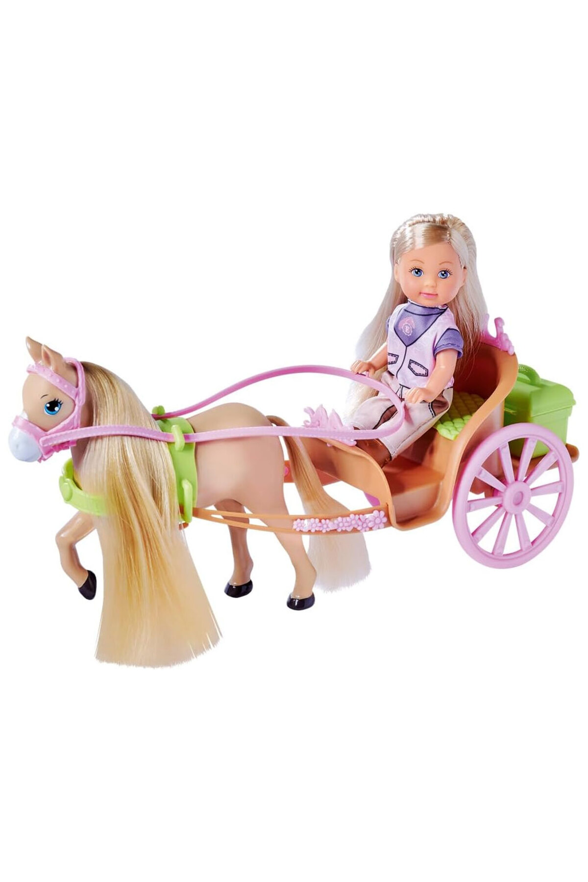 Birlik At Figürlü At Arabalı Bebek Ve Aksesuarlı Set