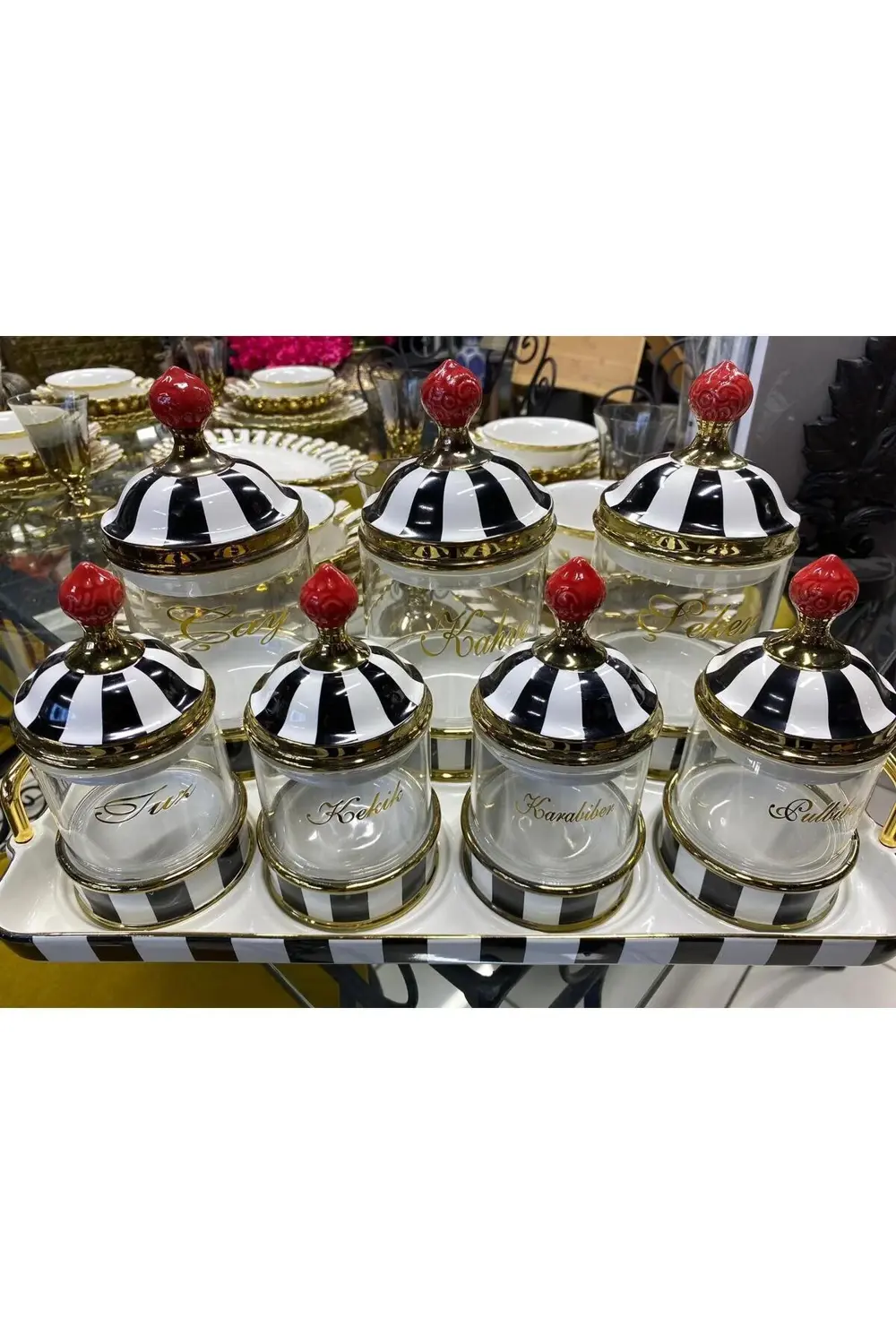 At Figürlü Yuvarlak Ahşap Dekoratif Tepsi 36 cm