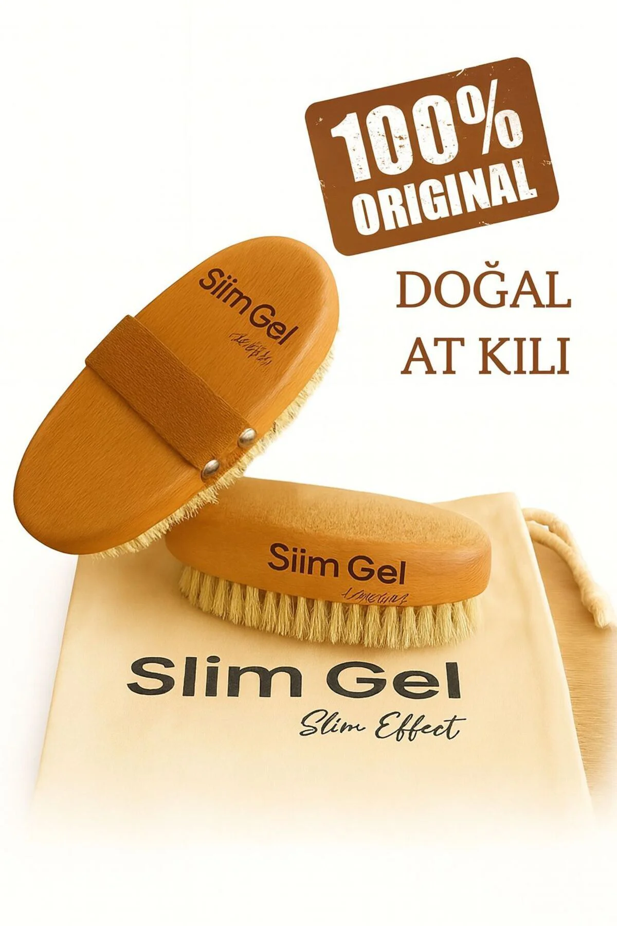 At Kılı Selülit Fırçası – Doğal Cilt Bakım Fırçası (Kese Hediyeli