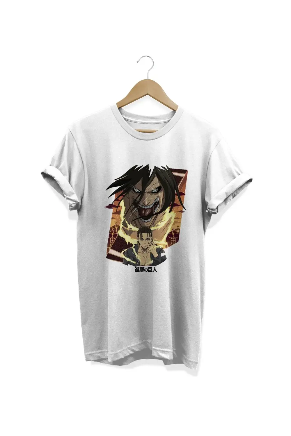 Atack On Titans Eren Jaegar Oversize T-shirt %100 Pamuklu