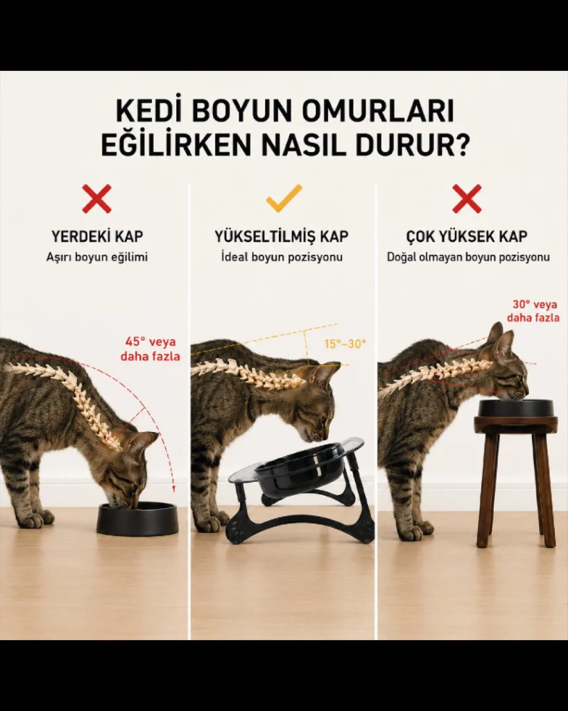 Atapet Çift Kaseli 15° Eğimli Yükseltilmiş Kedi Köpek Mama Kabı Atapet Çift Kaseli 15° Eğimli Yükseltilmiş Kedi Köpek Mama Kabı