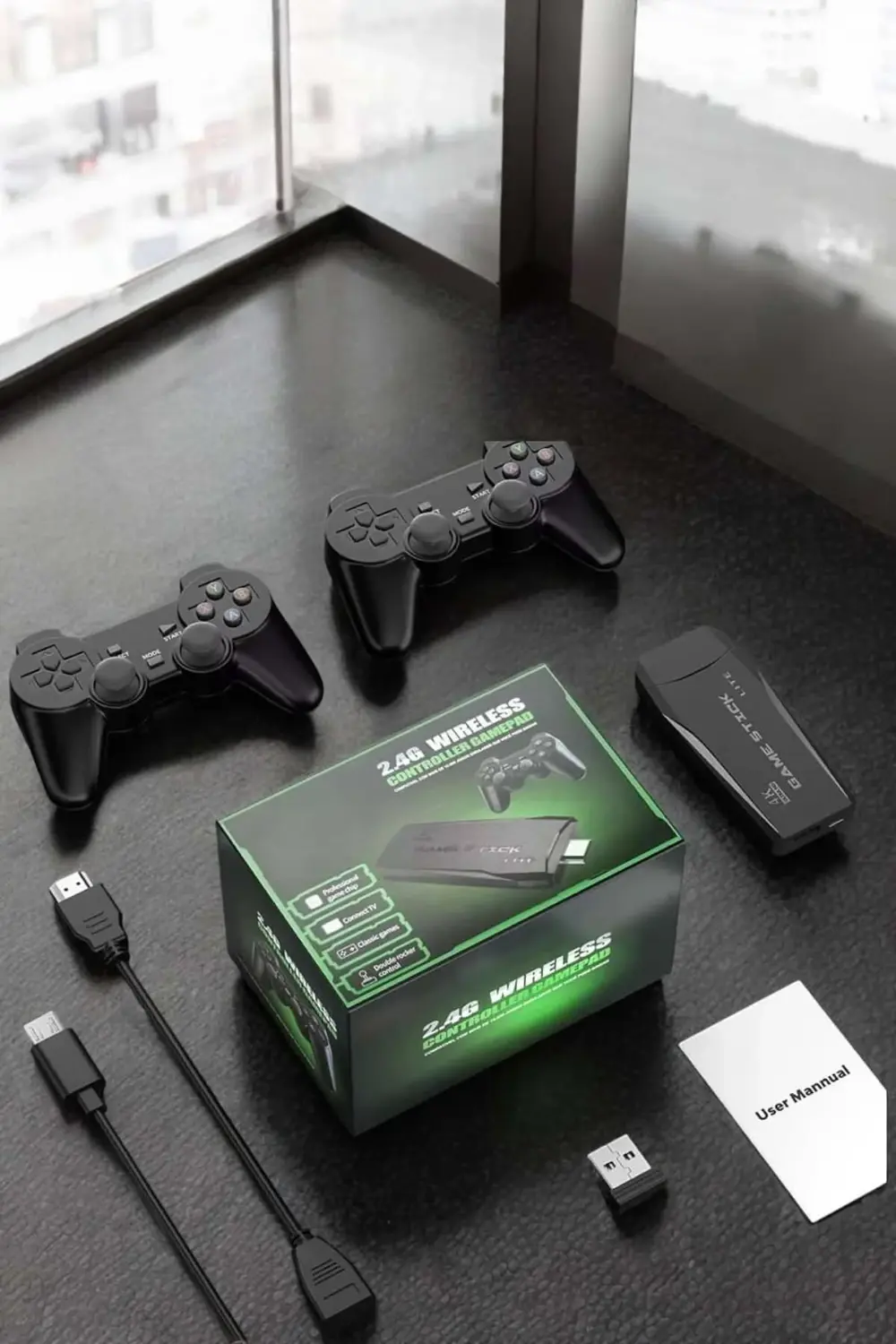 Atari Oyun Konsolu 2000 Oyunlu Game Stick 2.4G Wireless