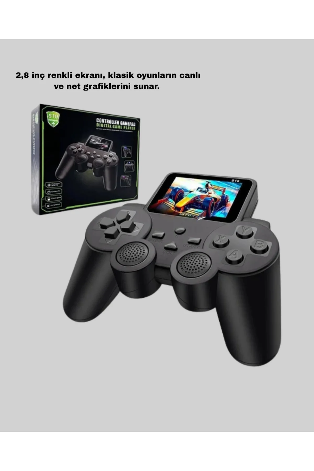 Atari S10 Taşınabilir Retro Oyun Konsolu 2.8 İnç Renkli Ekran Nos