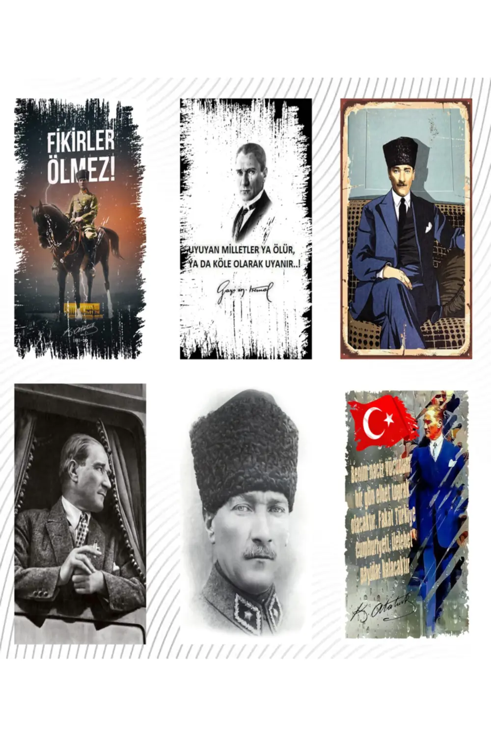 Atatürk 6'lı Ahşap Duvar Poster Seti - Hbb Özel Seri Fiyatı, Yorumları ve Özellikleri