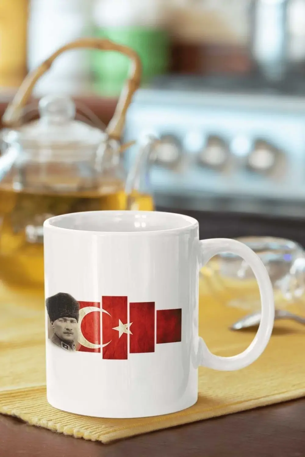 Atatürk Baskılı Porselen Kupa Bardak