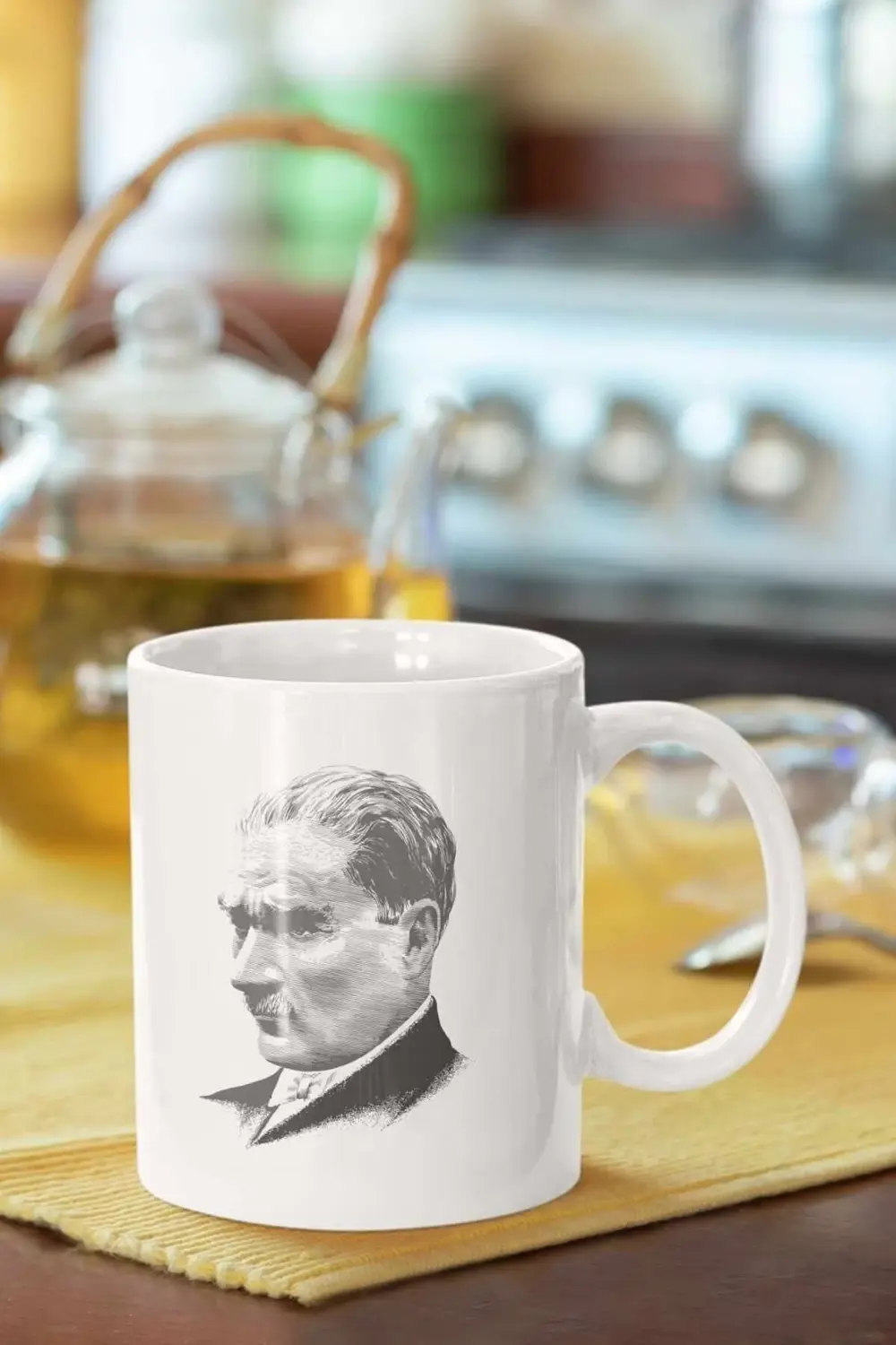Atatürk Baskılı Porselen Kupa Bardak