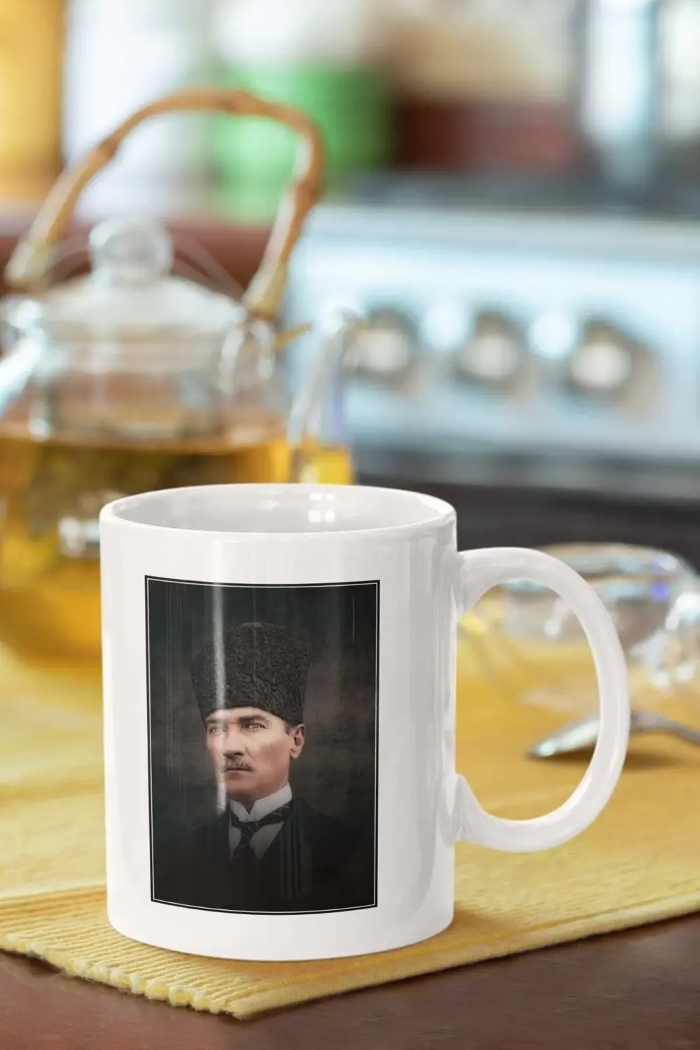Atatürk Baskılı Porselen Kupa Bardak
