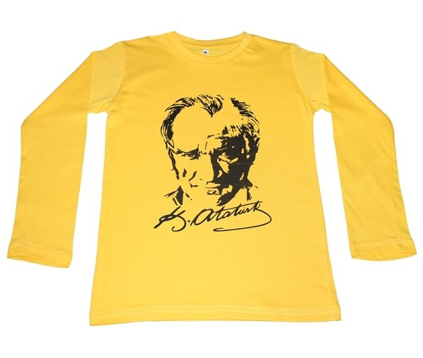 Kostüm Sarayı Atatürk Baskılı Tişört Uzun Kollu