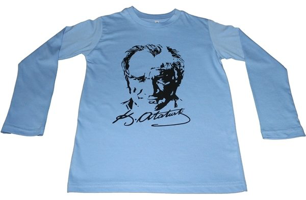 Kostüm Sarayı Atatürk Baskılı Tişört Uzun Kollu
