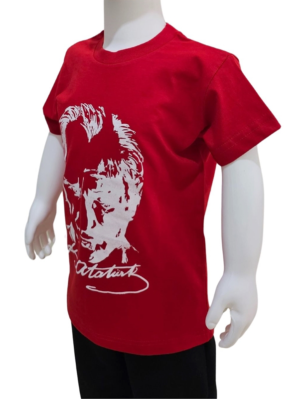 Atatürk Baskılı Kırmızı Tişört