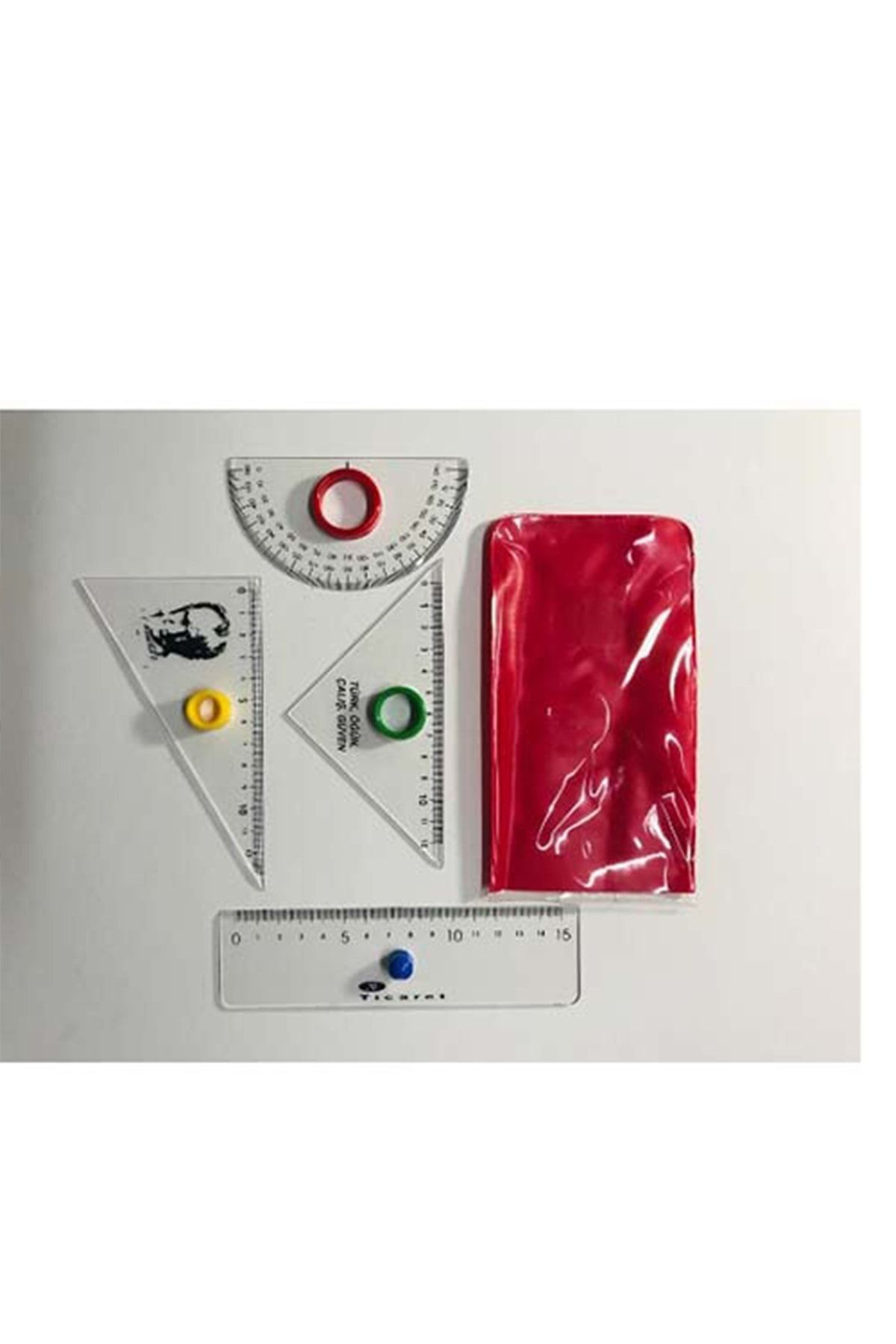 Sprenda Atatürk Baskılı Cetvel Seti 4'Lü Türk Öğün Çalış Güven Yazılı