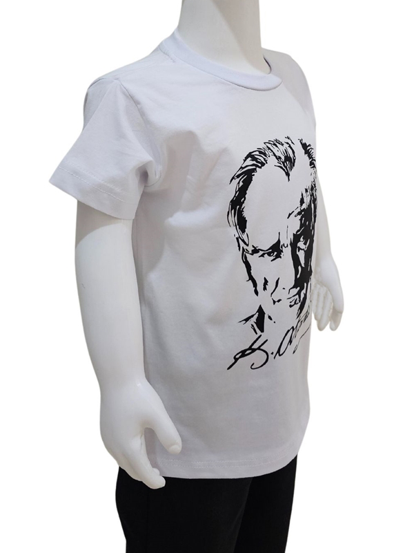 Kostüm Sarayı Atatürk Baskılı Beyaz Tişört