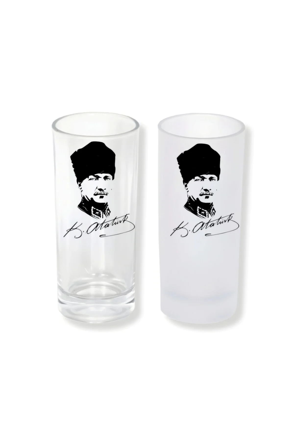 Atatürk Buzlu / Buzsuz Seçenekli Rakı Bardağı – 1 Adet Şık Sunum 