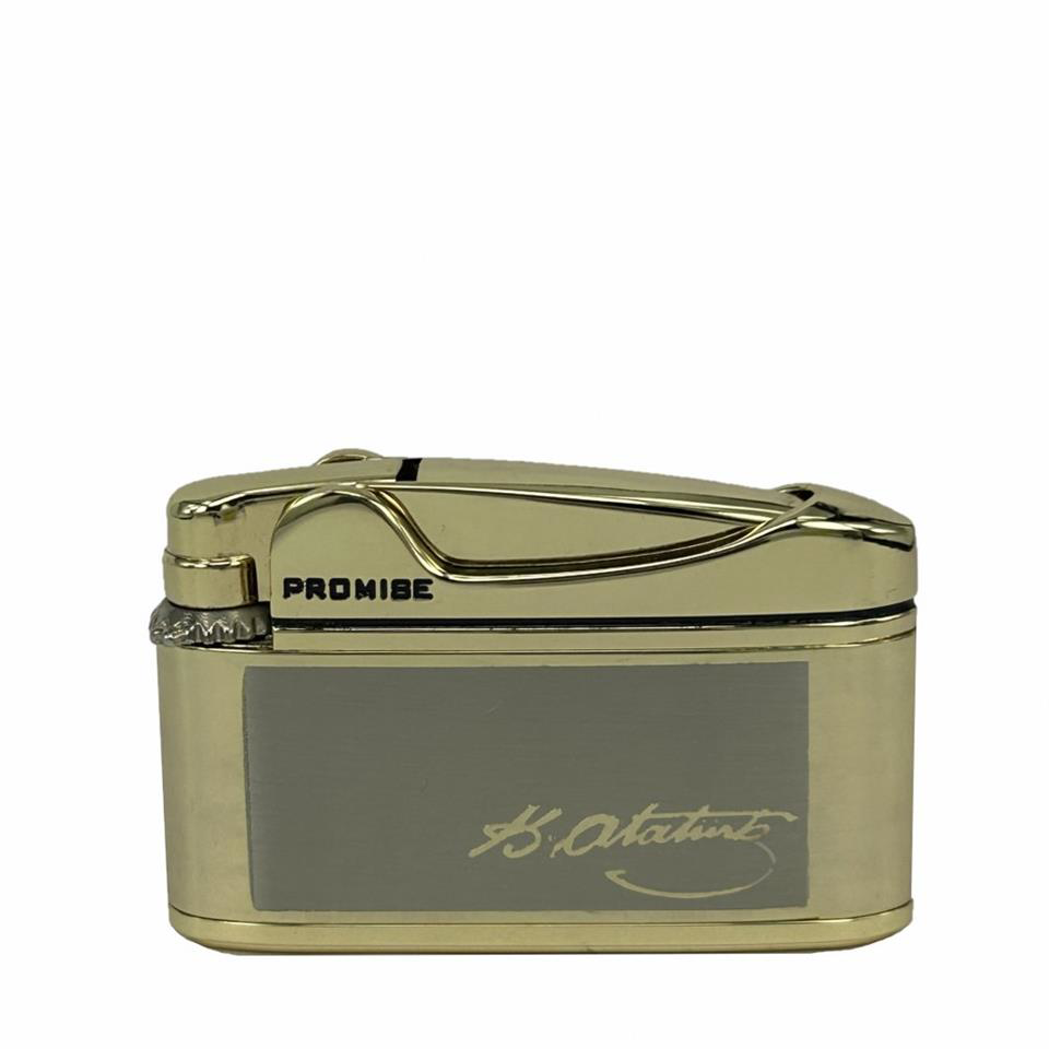 Çanta Yurdu Atatürk İmzalı Gazlı Çakmak Altın Renk