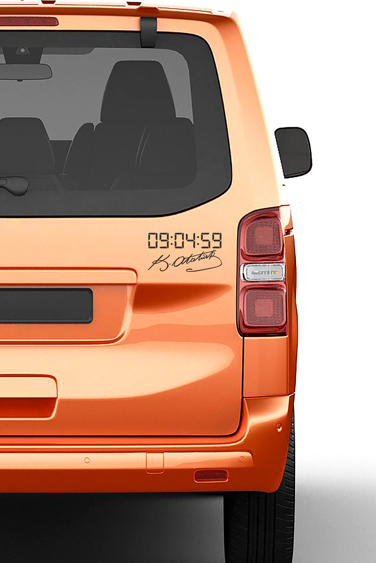 Artikel Atatürk İmzasi Ve Ölüm Saati Araç Sticker 21X29 Cm, Oto Sticker, 