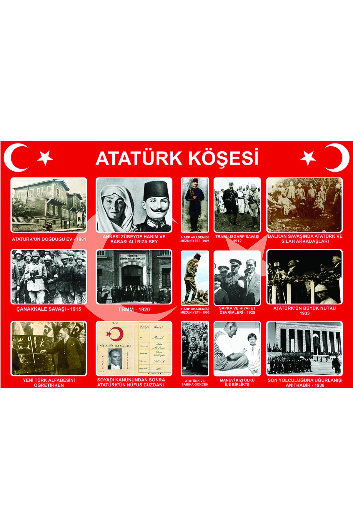 Atatürk Köşesi 1 (vinil) 50x70 Cm okul afiş