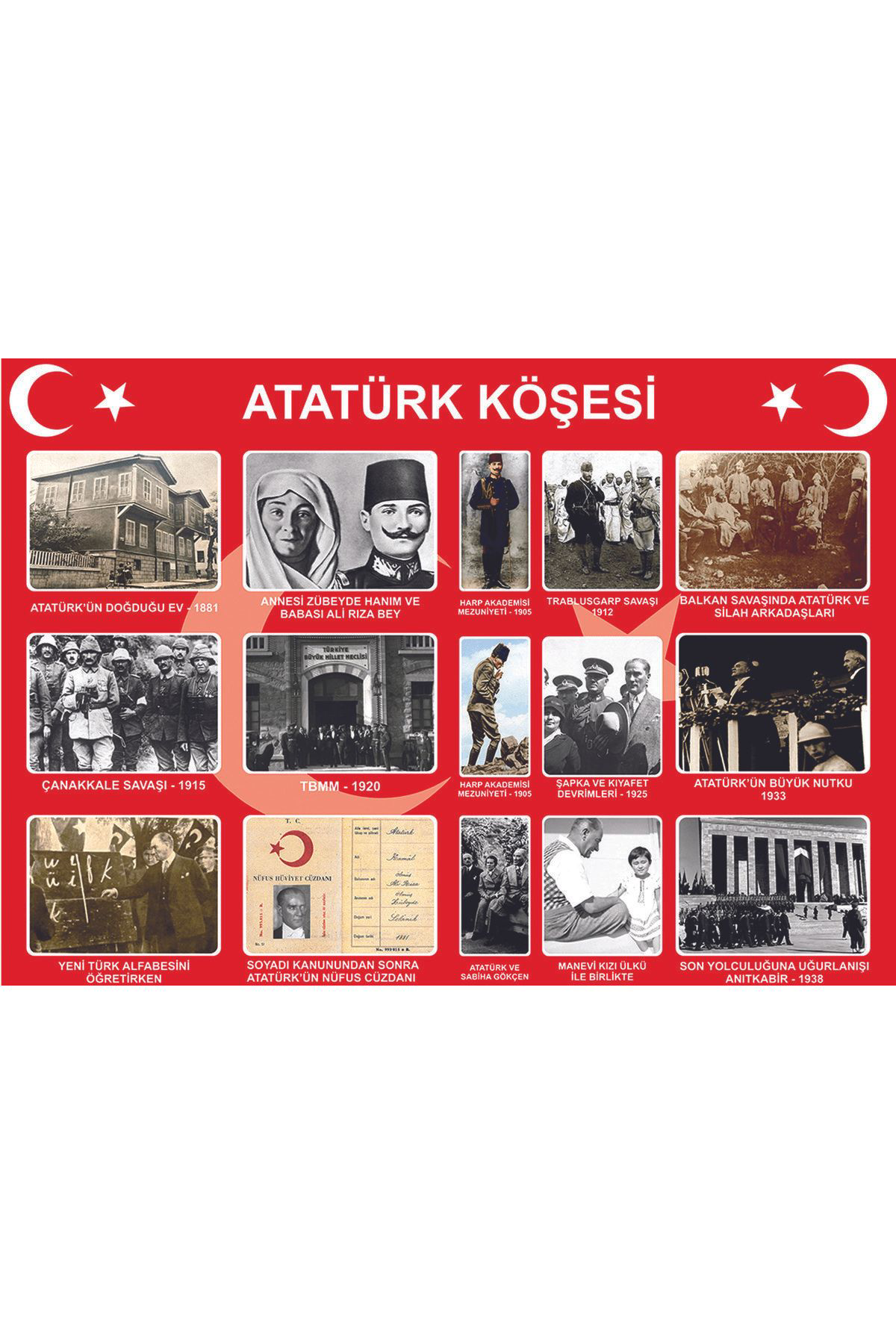 Live Dijital Atatürk Köşesi 1 (Vinil) 50X70 Cm Okul Pano Afiş Pankart