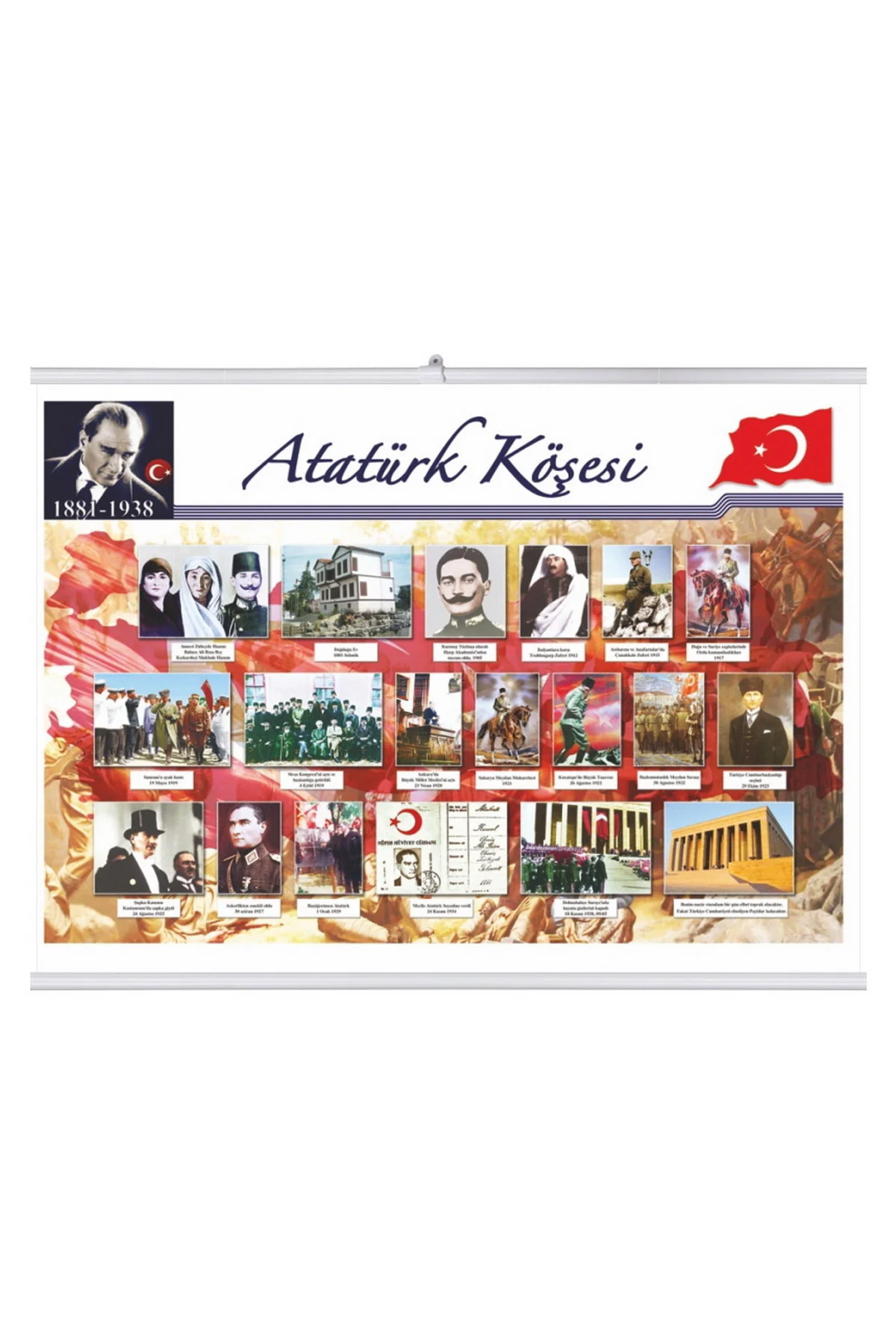 Atatürk Köşesi Selefonlu Çıtalı (57*82)