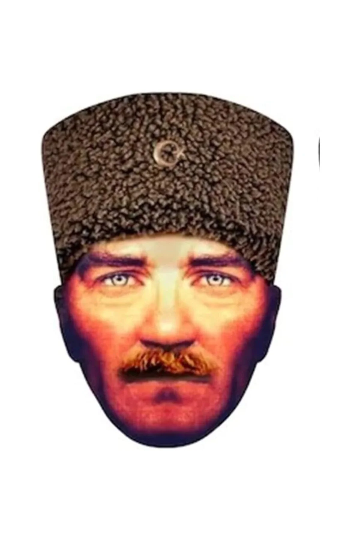 ATATÜRK MASKESİ KARTON 10LU Renkli