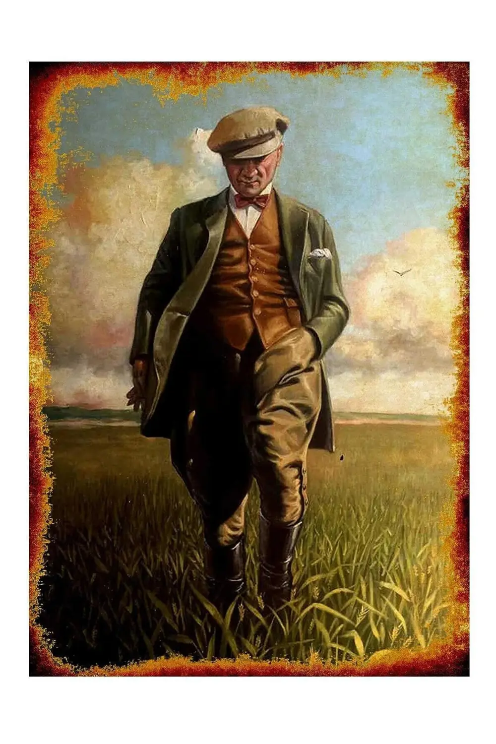 Atatürk Retro Ahşap Poster