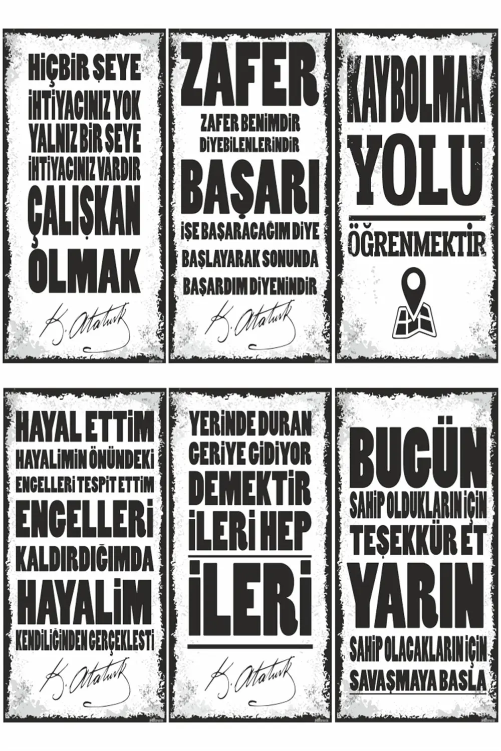 Atatürk Sözleri Motivasyon Duvar Yazıları 6lı Mini Retro Ahşap Po Fiyatı, Yorumları ve Özellikleri