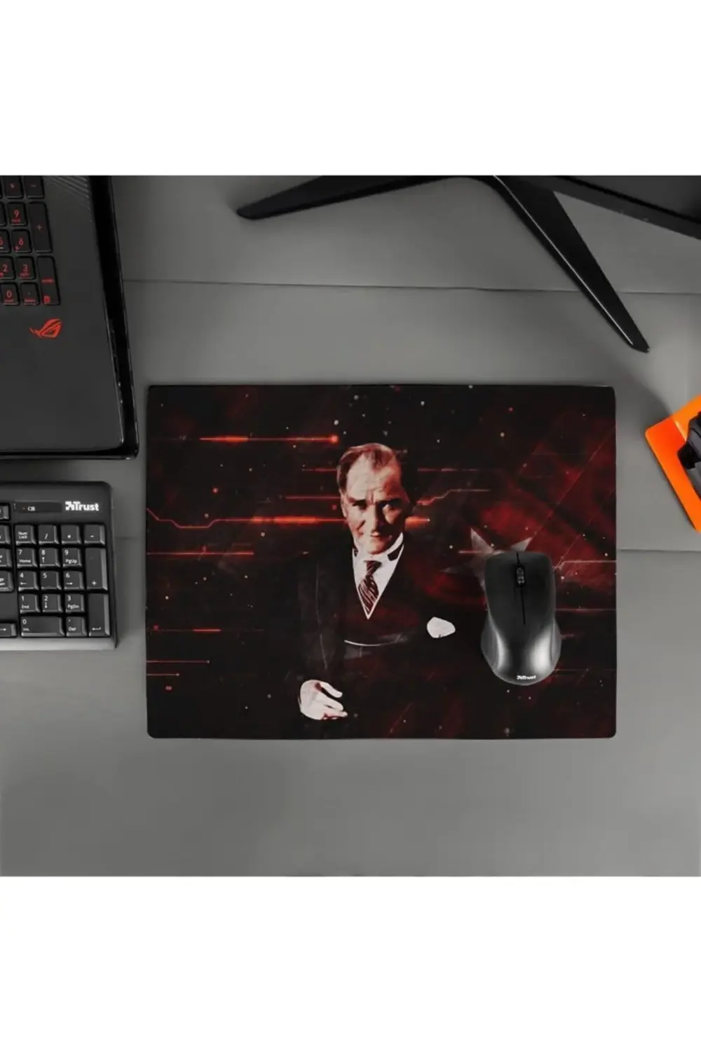 Atatürk Tasarımlı 40X30 Mousepad - Mouse Pad - Fare Altlığı 54209