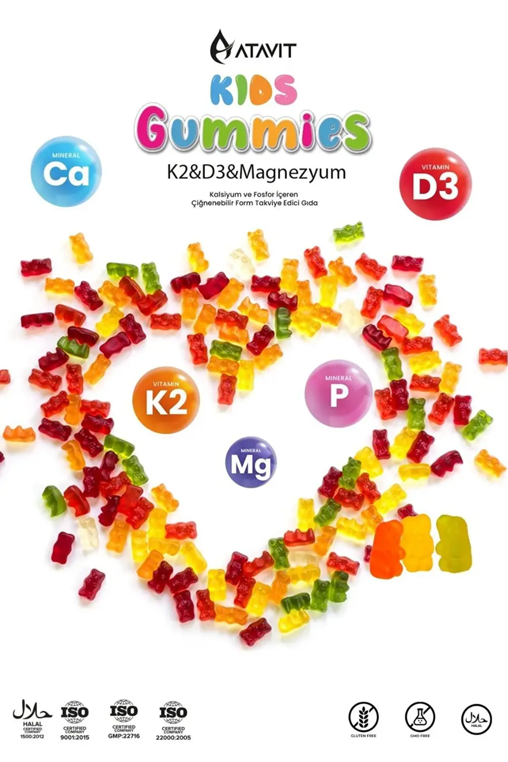 Atavit Kids D3 K2 Magnezyum 60 Gummies