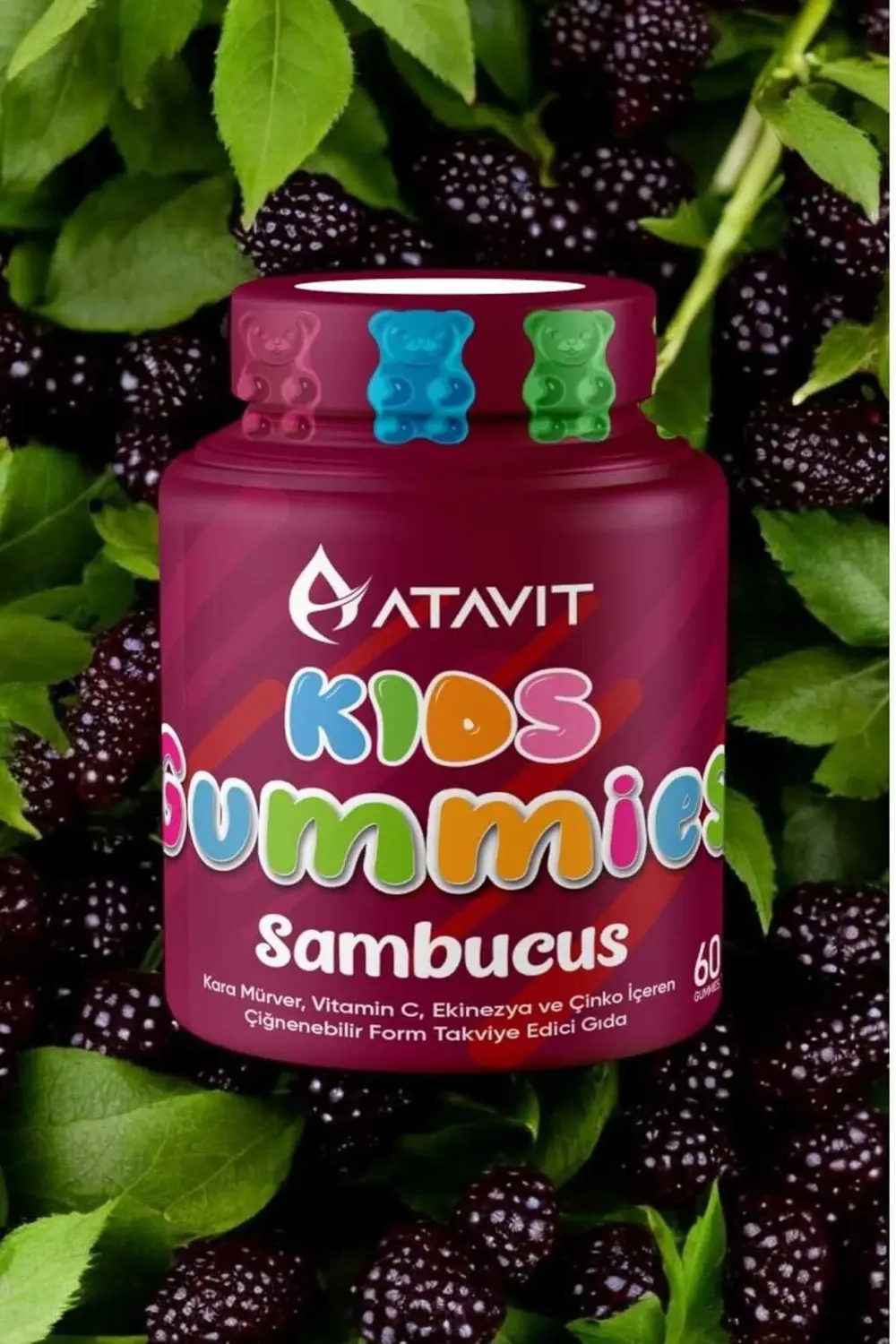 Atavit Kids Sambucus 60 Gummies 2 Adet