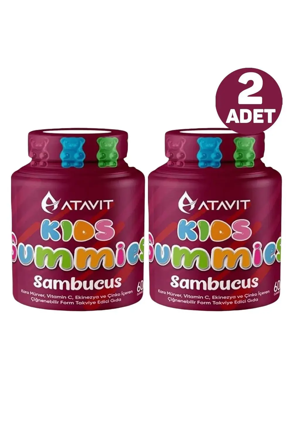 Atavit Kids Sambucus 60 Gummies 2 Adet