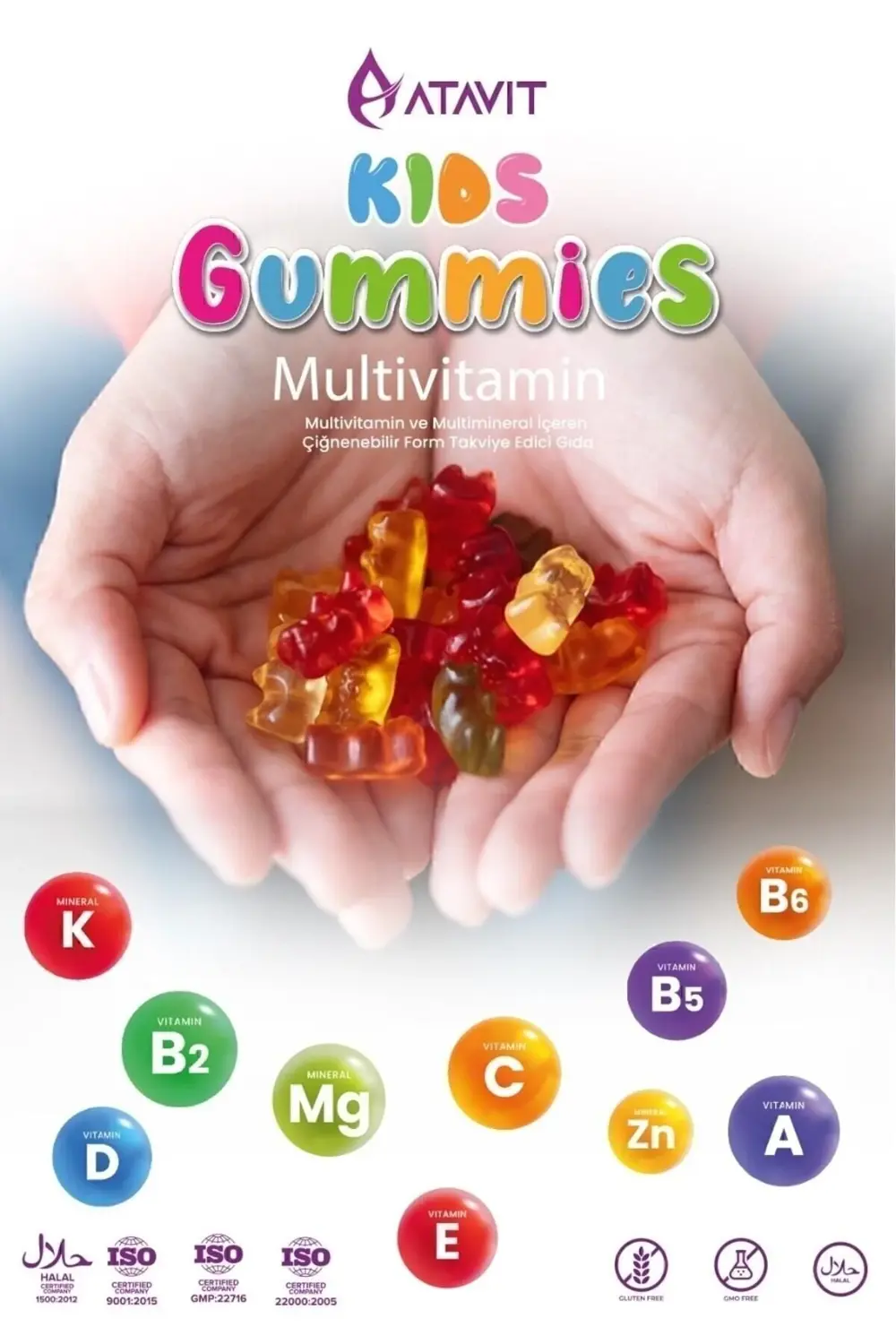 Atavit Omega 3, D3 K2 , Magnezyum Multivitamin Süper 3'lü Gummies