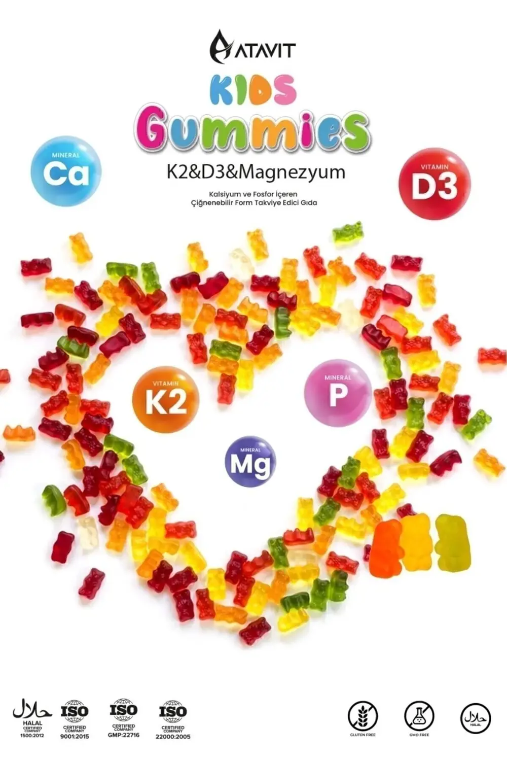 Atavit Omega 3, D3 K2 , Magnezyum Multivitamin Süper 3'lü Gummies