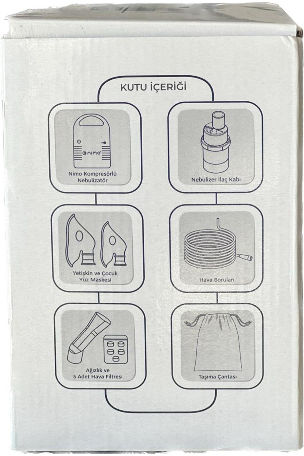 Ateş Ölçer Hediyeli Kompresörlü Compact Mini Nebülizatör (HNK-NBL