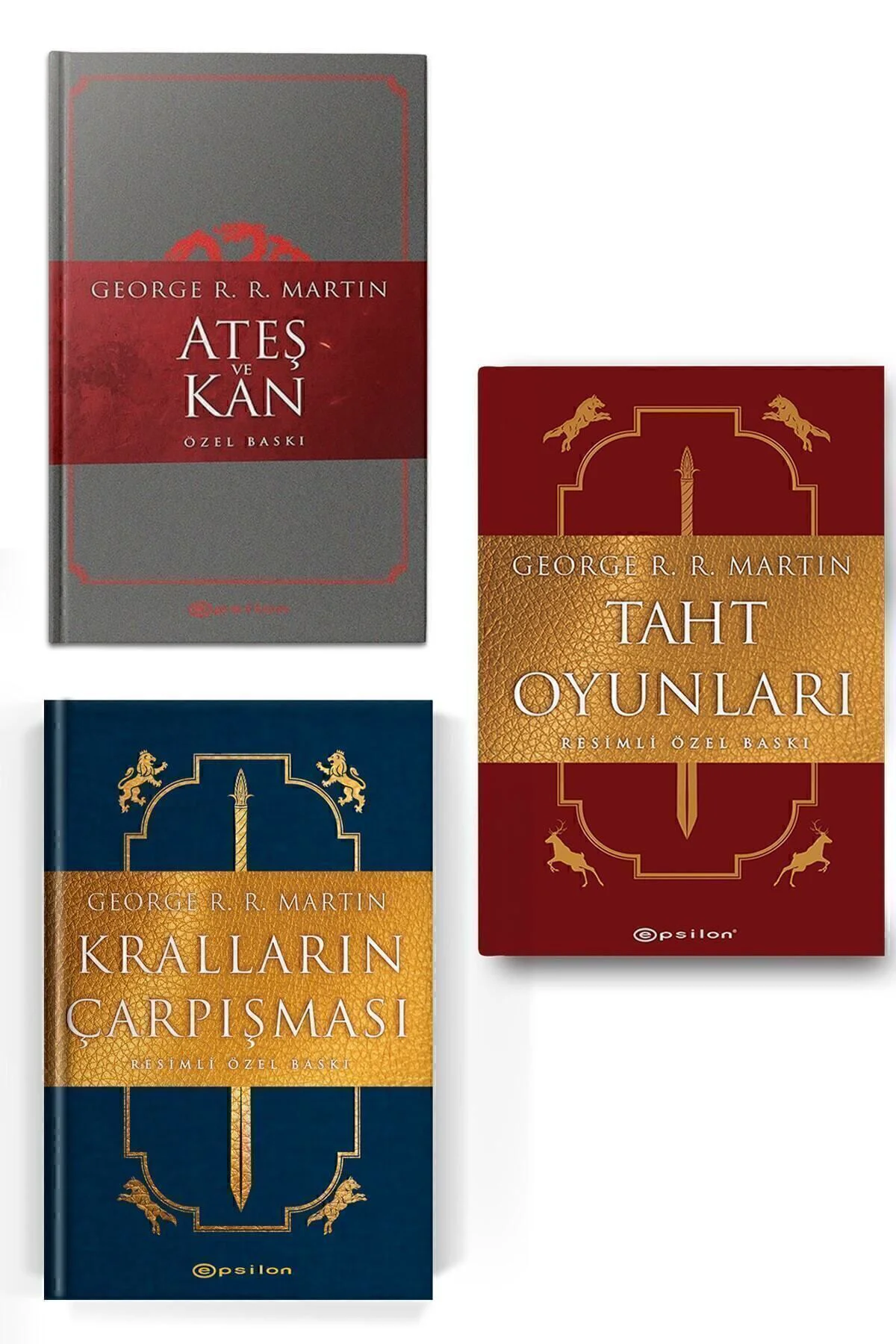 Ateş Ve Kan Taht Oyunları Kralların Çarpışması Özel Baskı 3 Kitap