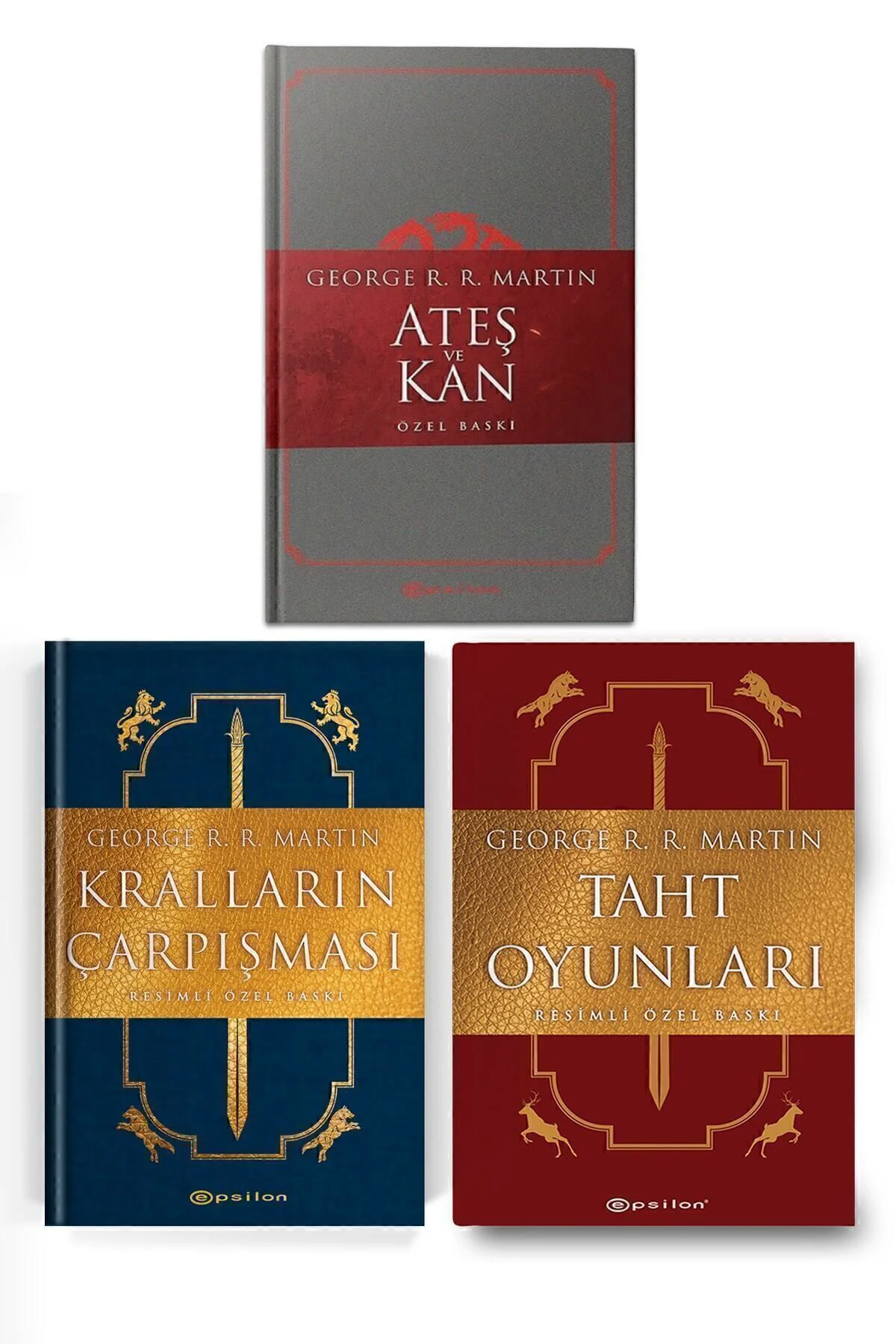 Ateş Ve Kan Taht Oyunları Kralların Çarpışması Özel Baskı 3 Kitap