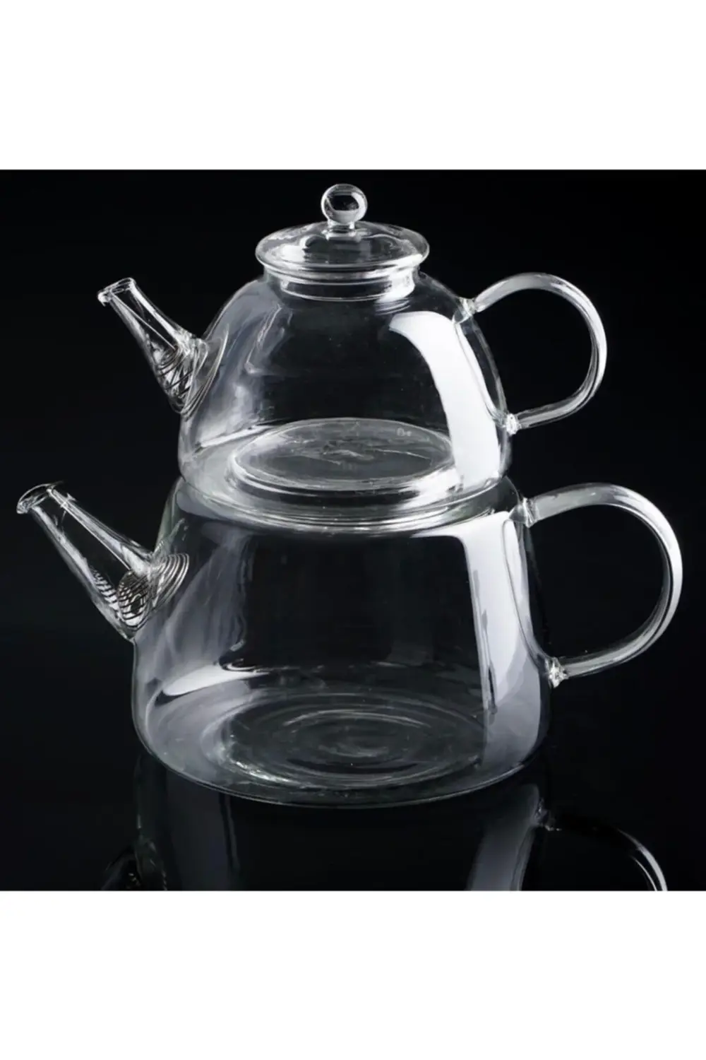 Ateşe Dayanıklı Tombul Borosilikat Çaydanlık