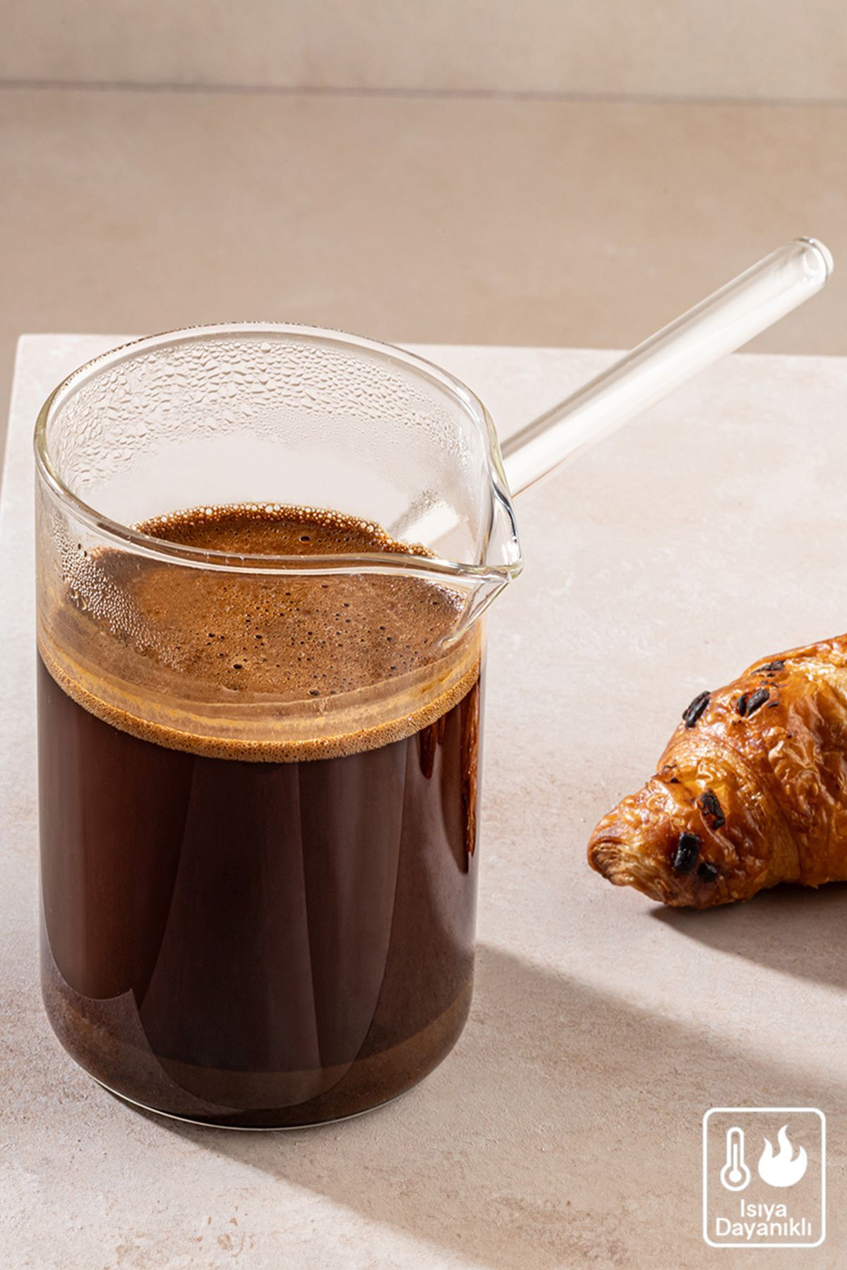 Sultan Ateşe İsıya Dayanıklı Cezve Borosilikat Cam Cezve 400 Ml