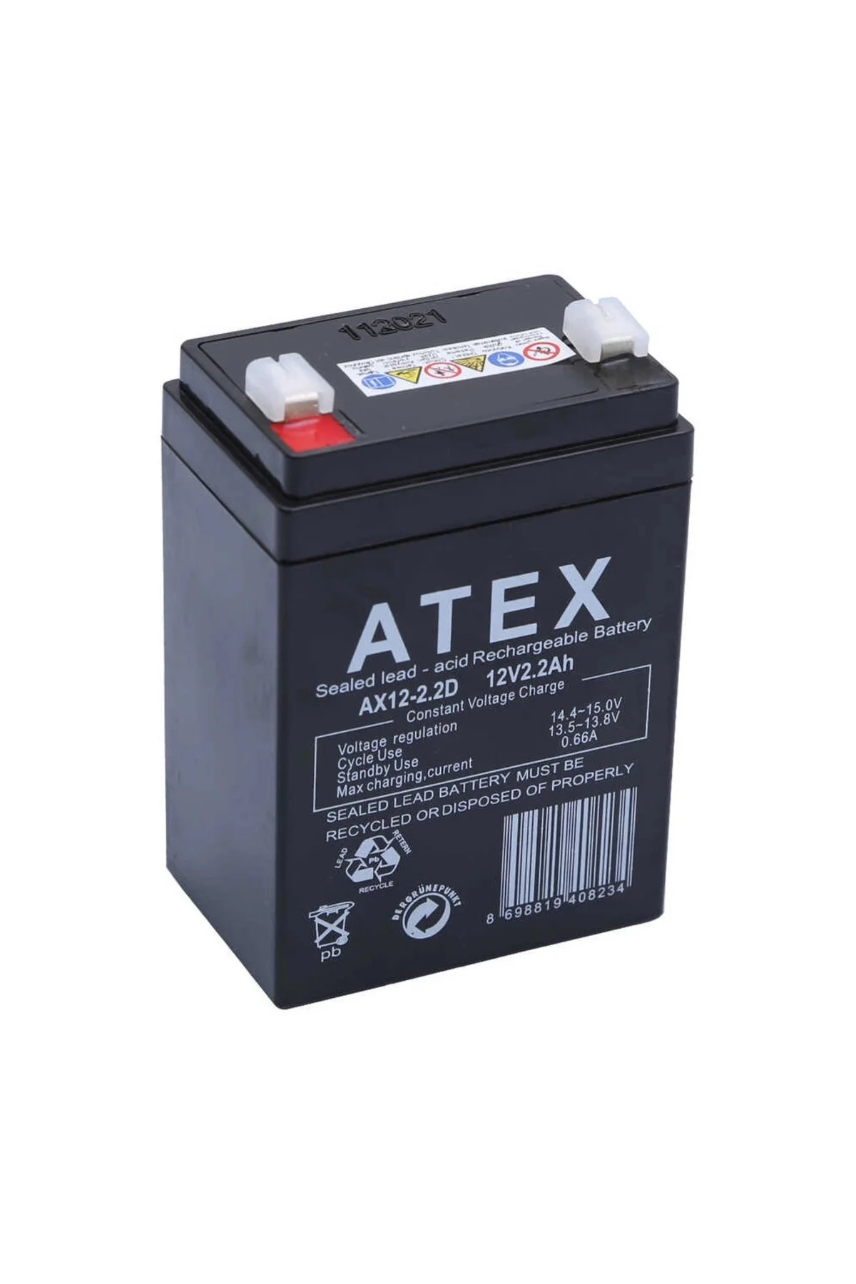 Atex Ax12-2.2 12V 2.2Ah Dik Akü Atex Ax12-2.2 12V 2.2Ah Dik Akü - Görsel 2