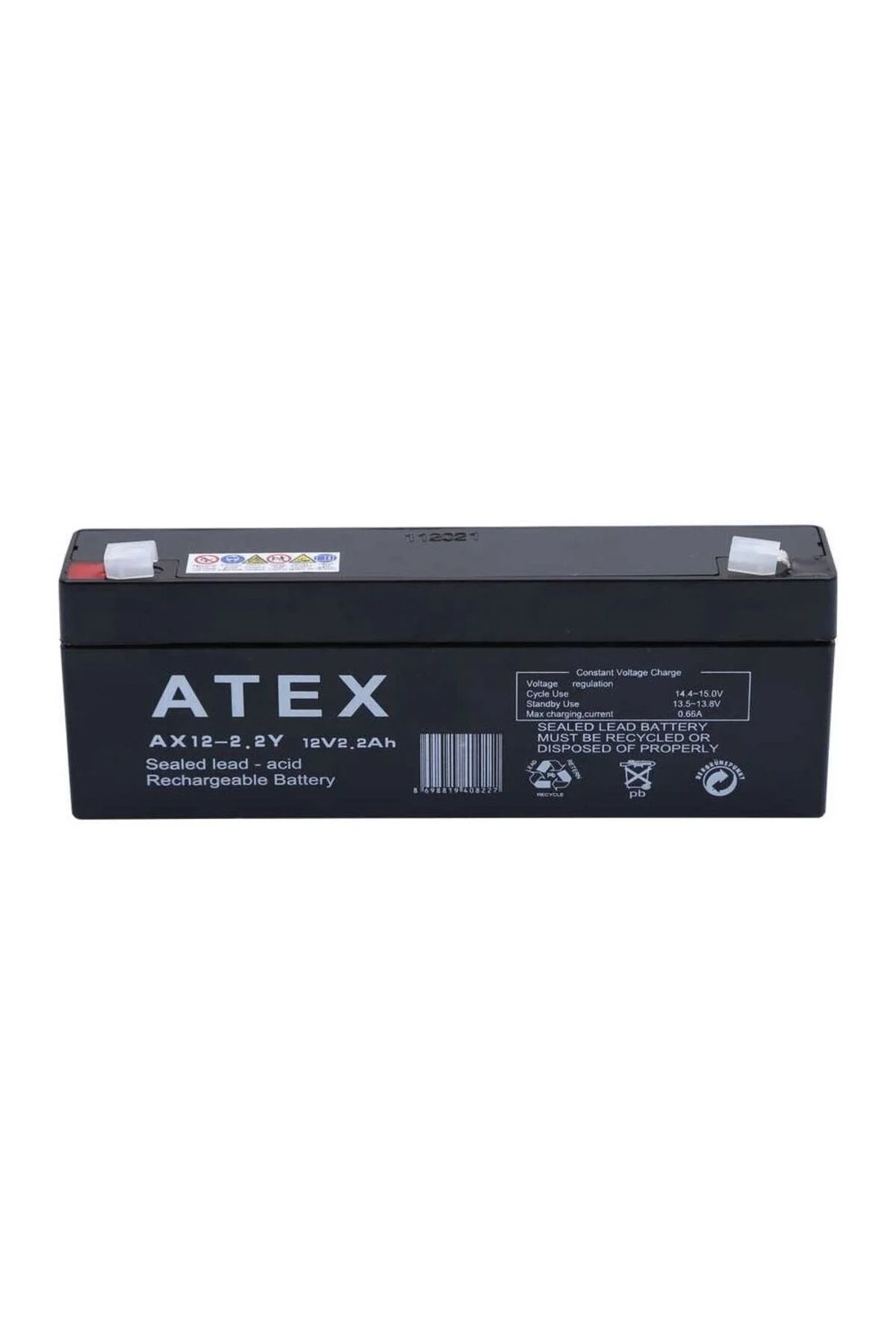 Atex Ax12-2.2 12v 2.2ah Yatay Akü
