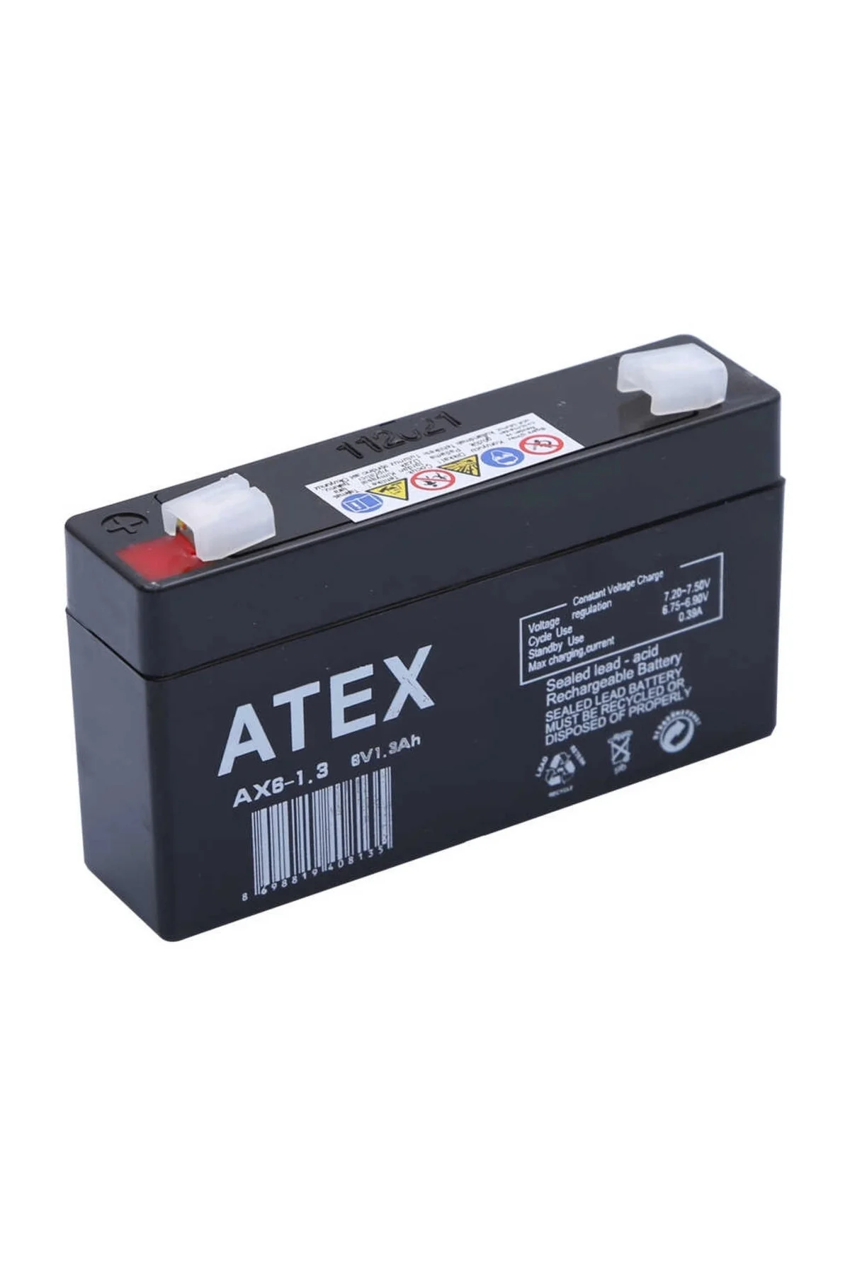Atex Ax6-1.3 6V 1.3Ah Akü - Görsel 2