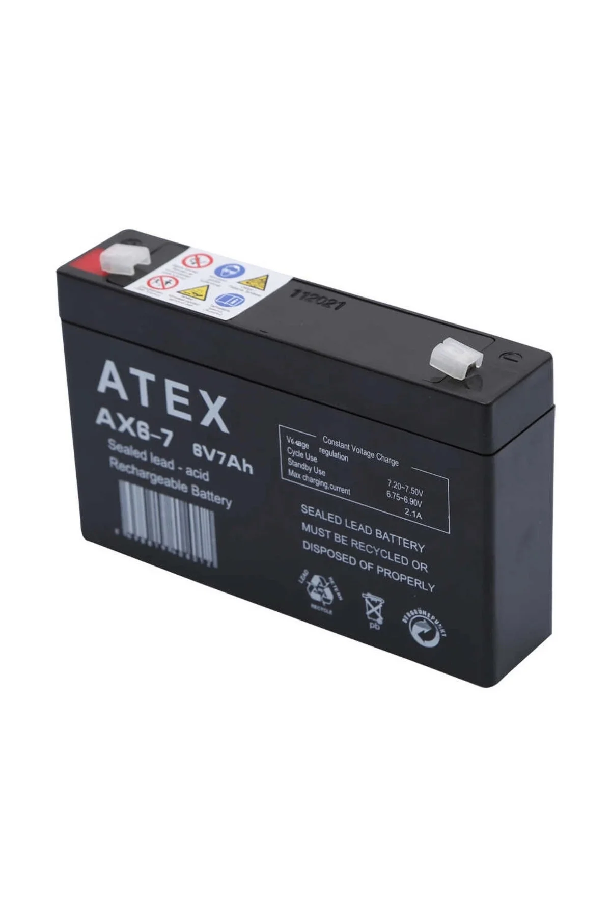 Atex Ax6-7 6V 7Ah Akü - Görsel 2