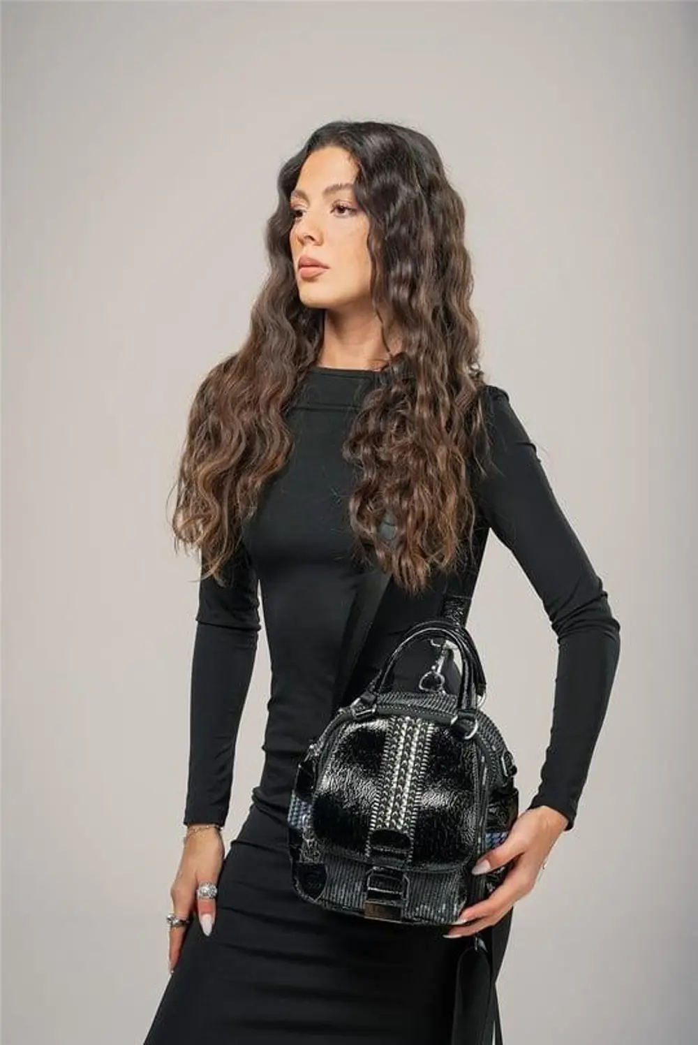 Atey Siyah Cilt Kol Ve Omuz Çantası