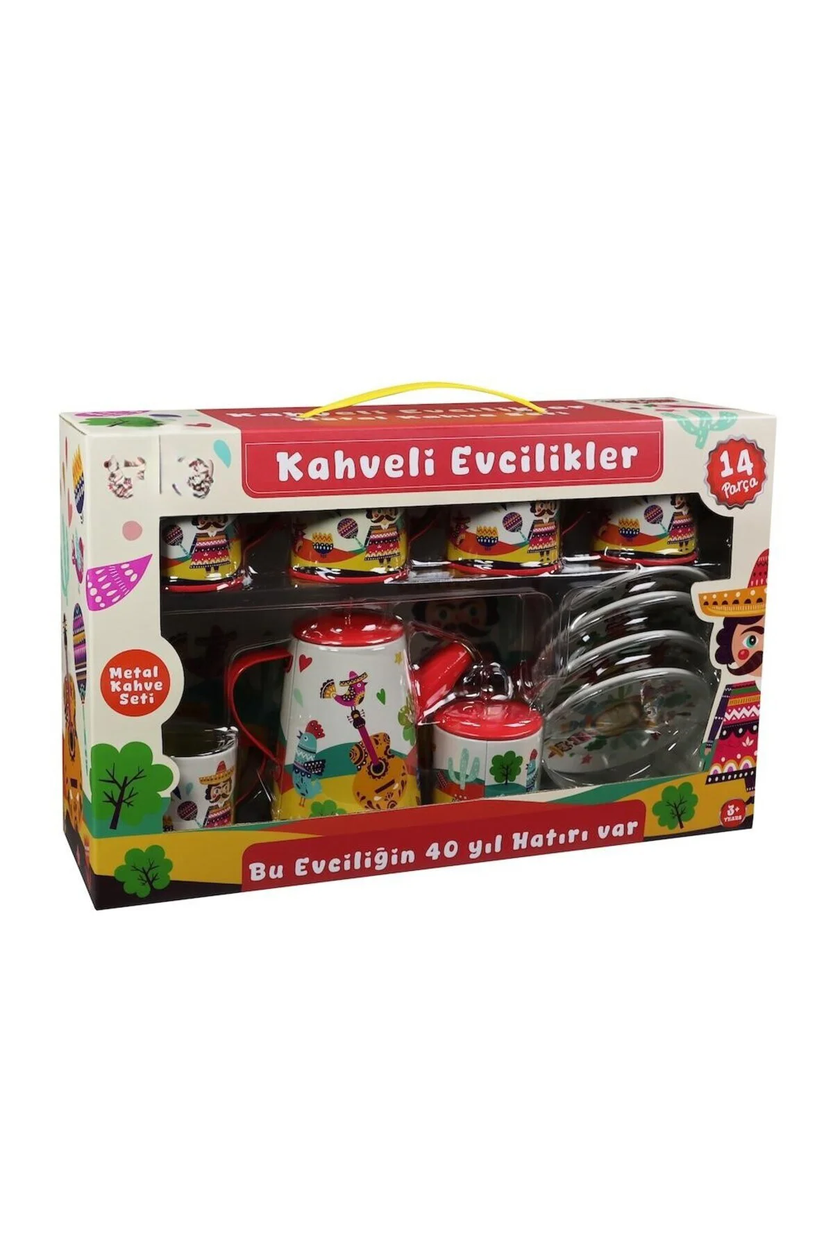 ATF-996-7A-10A 14 PRÇ.DESENLİ METAL ÇAY KAHVE
