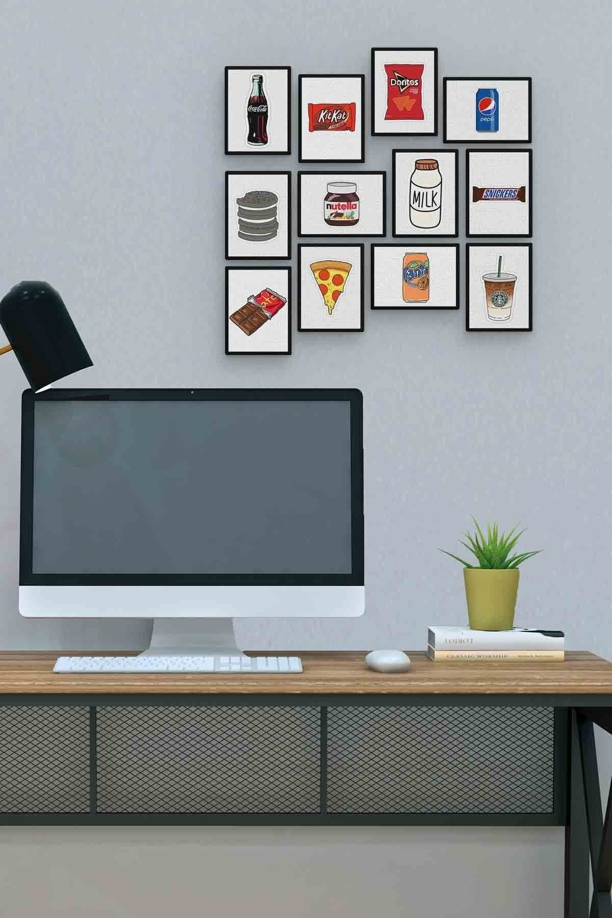 Atıştırmalık 12 Parça Mdf (ahşap) Tablo Ofis Boyu 