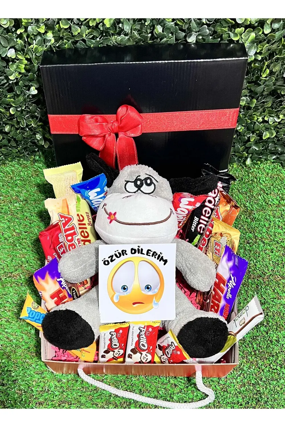 Atıştırmalık Dolu ve Tatlı Eşekli Ozur Dilerim Hediyesi