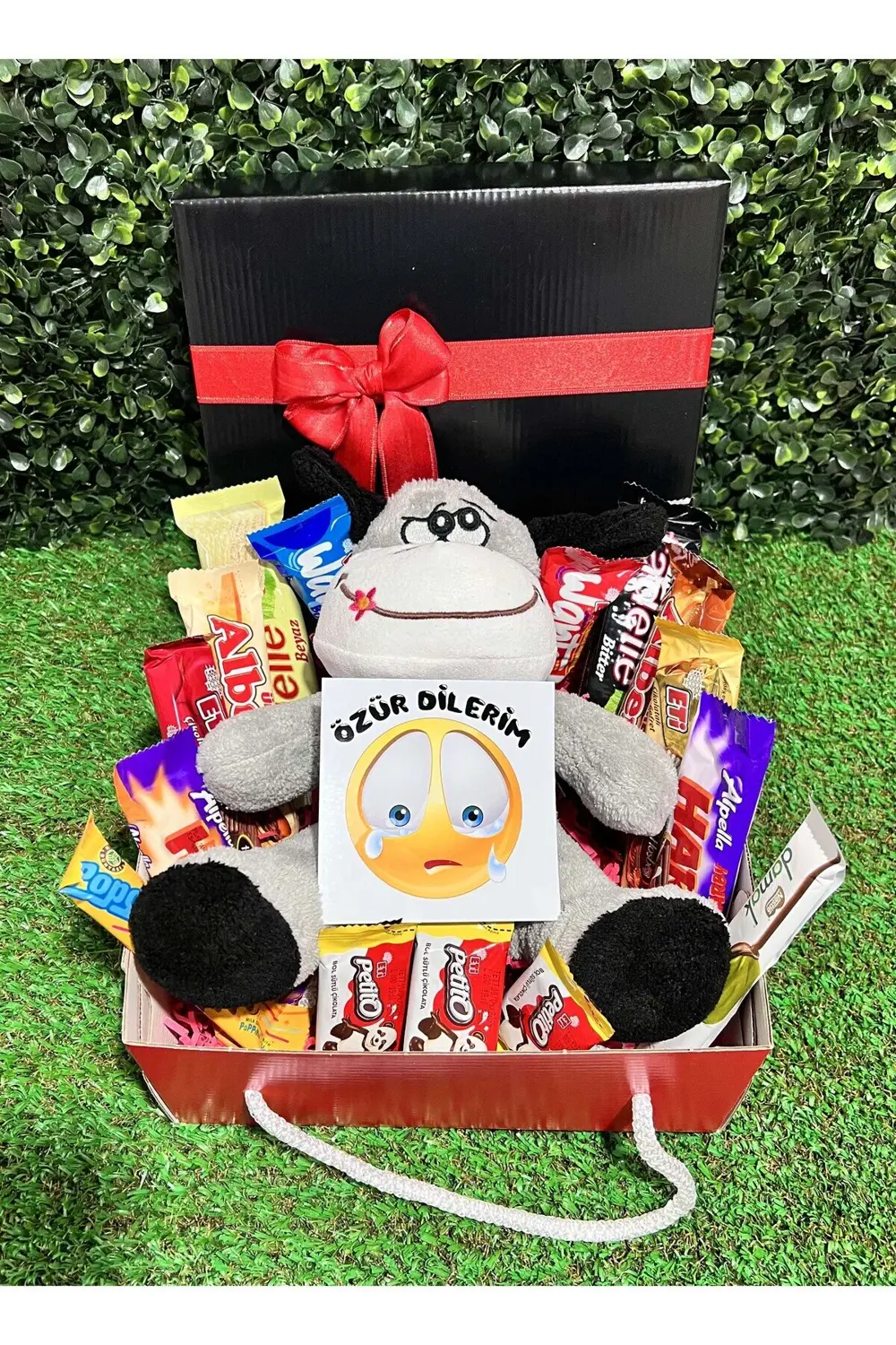 Atıştırmalık Dolu ve Tatlı Eşekli Ozur Dilerim Hediyesi