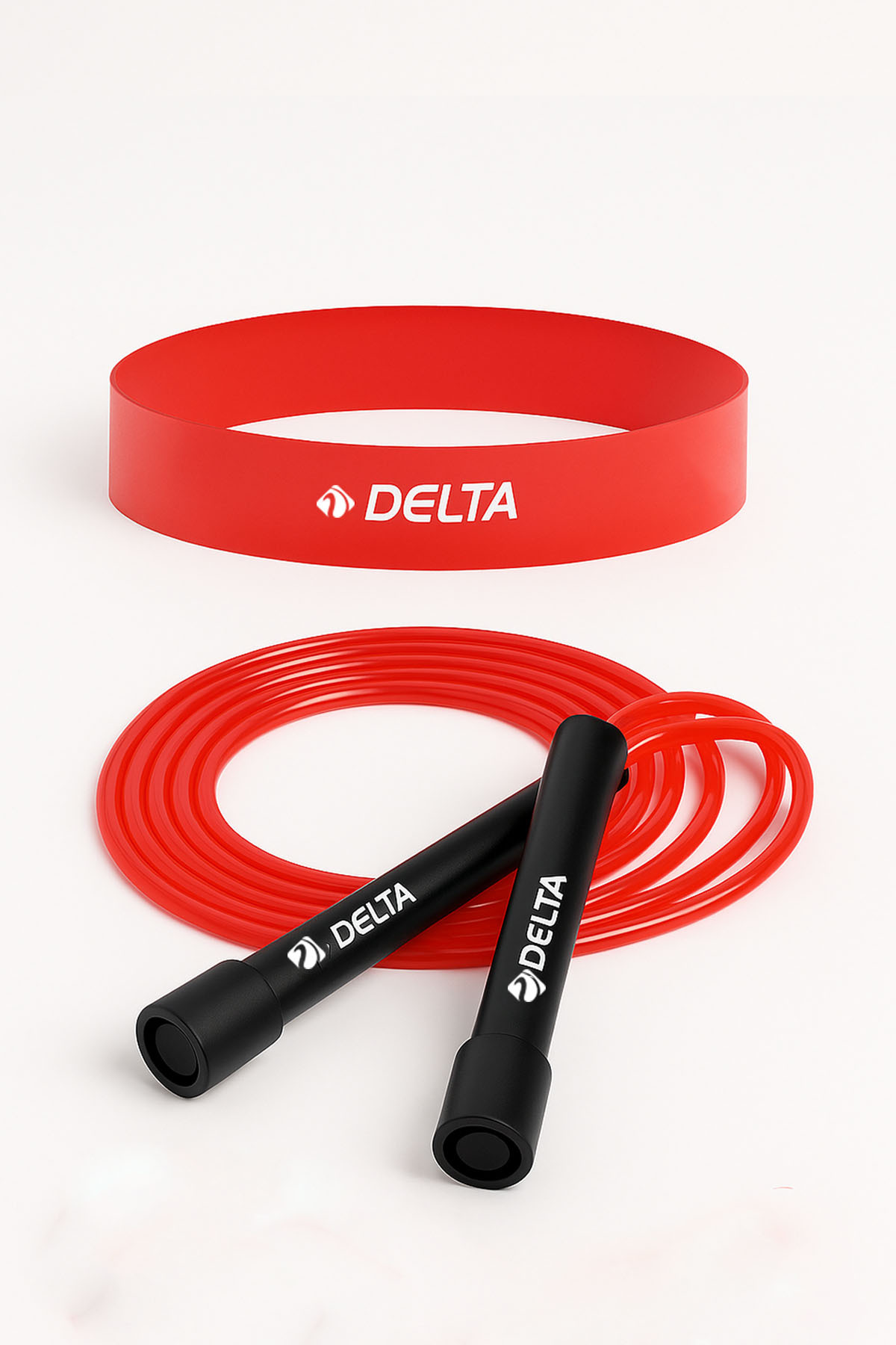 Delta Atlama İpi + Hafif Aerobik Loop Direnç Bandi – Evde Spor, Kardiyo